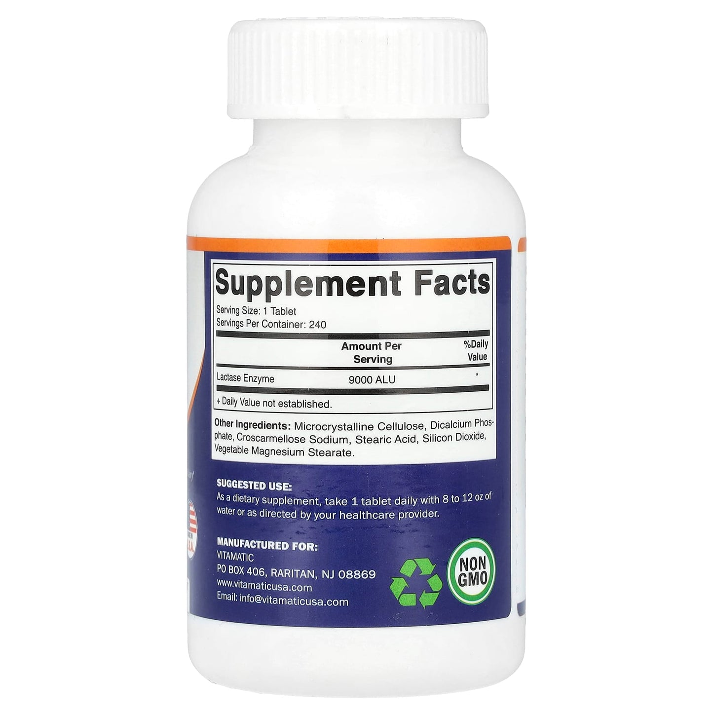 Vitamatic, Lactase Enzyme, 9,000 FCC, 240 Tablets - Image 2