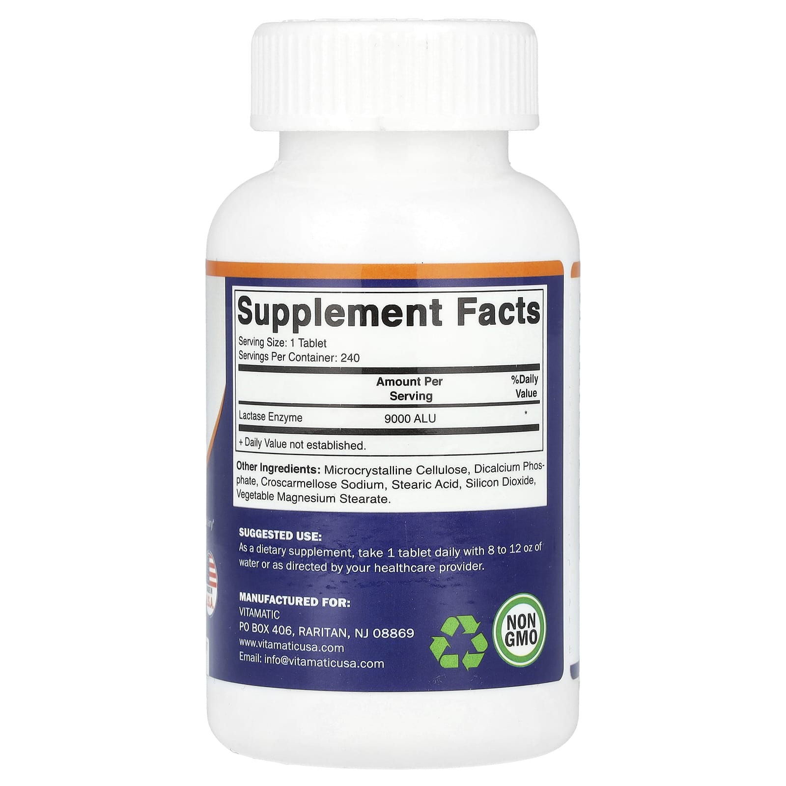 Vitamatic, Lactase Enzyme, 9,000 FCC, 240 Tablets - Image 2