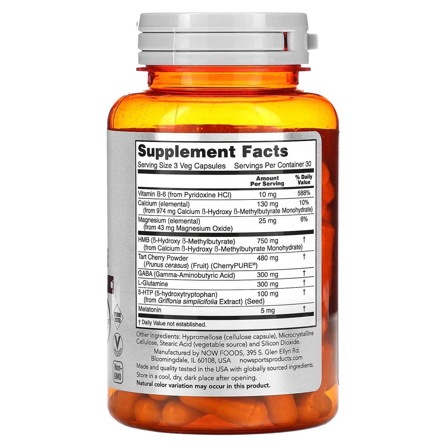 NOW Foods, Rest & Repair, Recovery , 90 Veg Capsules - Image 2