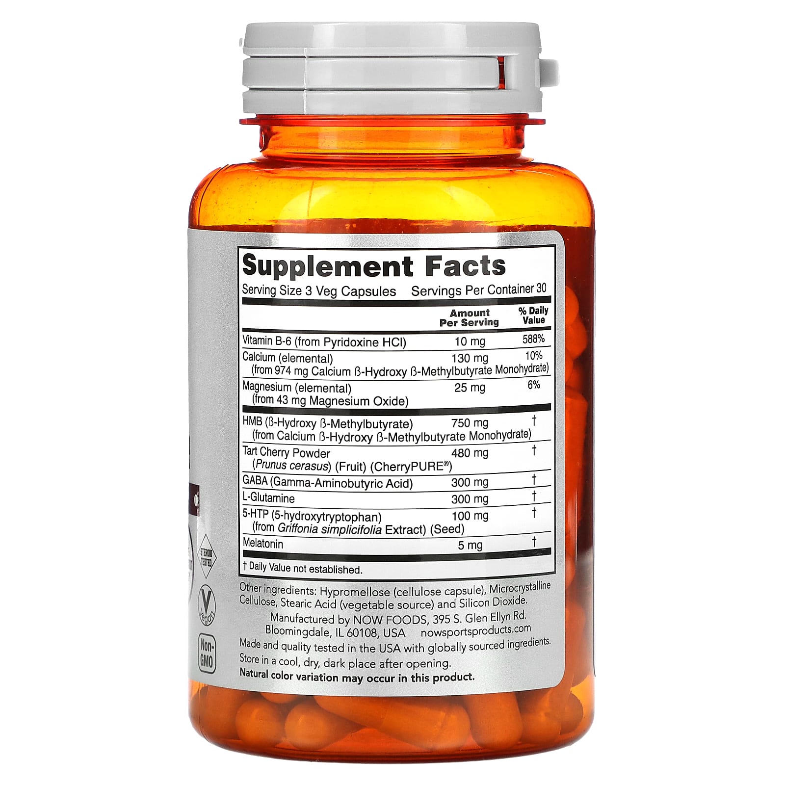 NOW Foods, Rest & Repair, Recovery , 90 Veg Capsules - Image 2