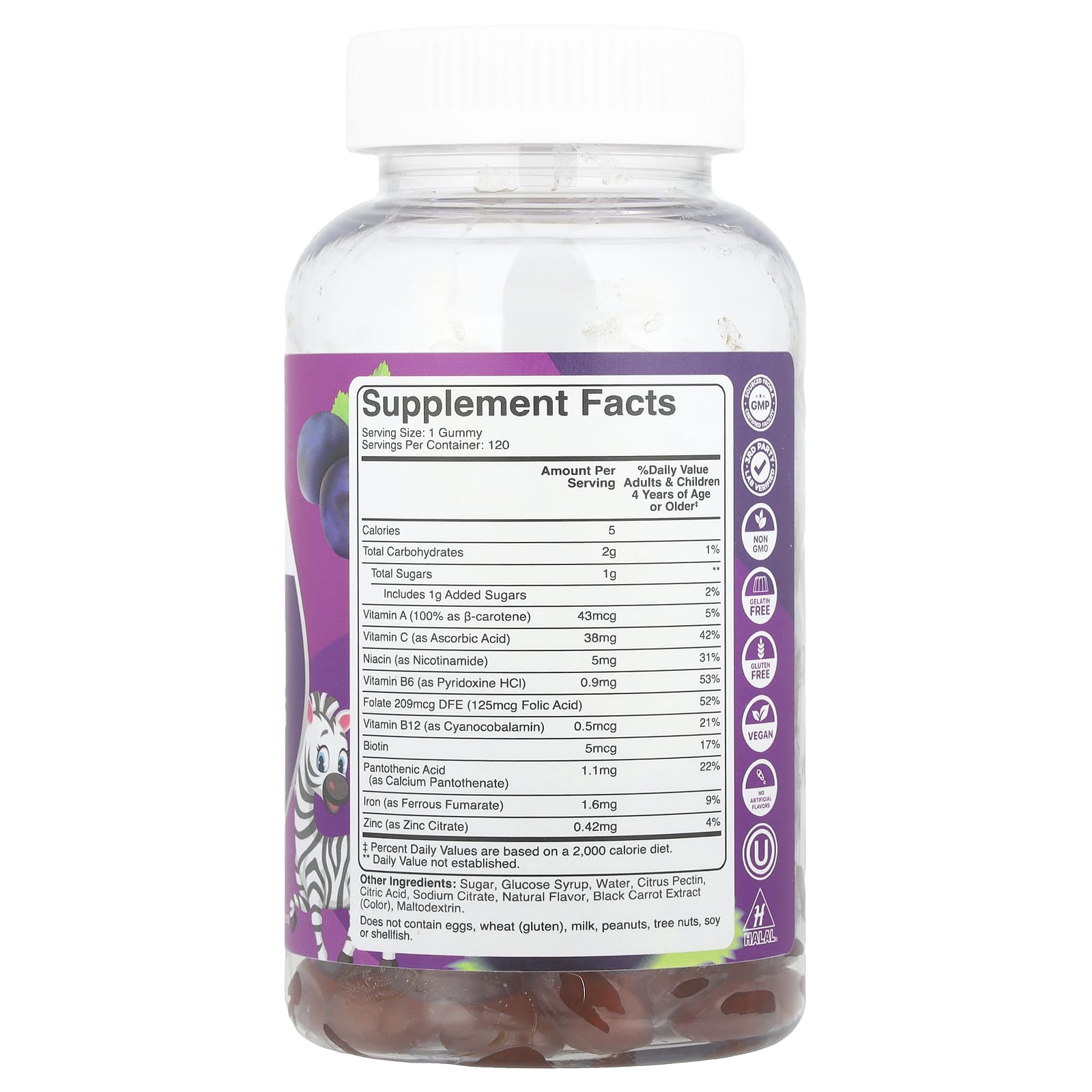 Phytoral, Kids, Iron Gummies with Vitamin C, Grape, 120 Gummies - Image 2