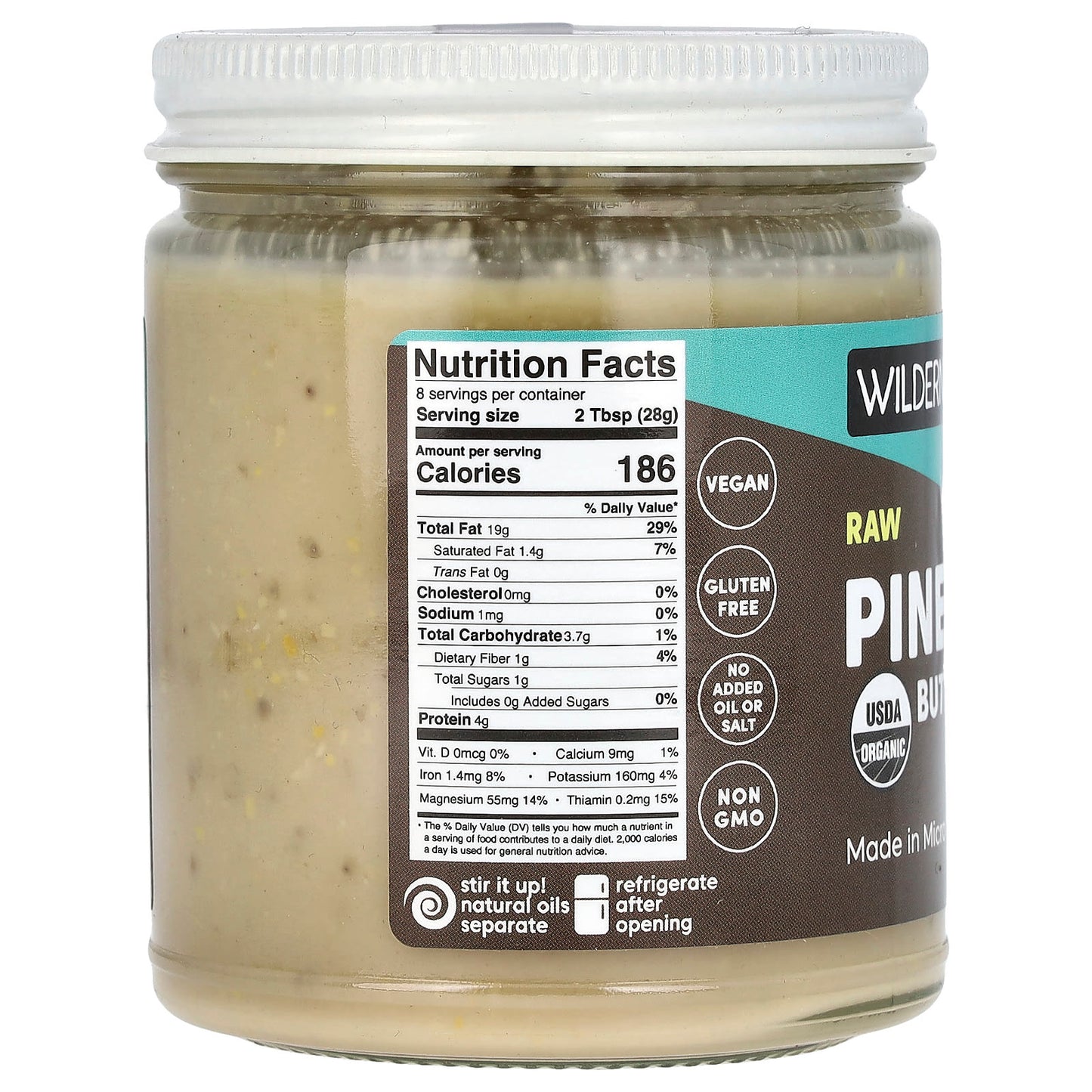 Wilderness Poets, Raw Pine Nut Butter, 8 oz (227 g) - Image 2