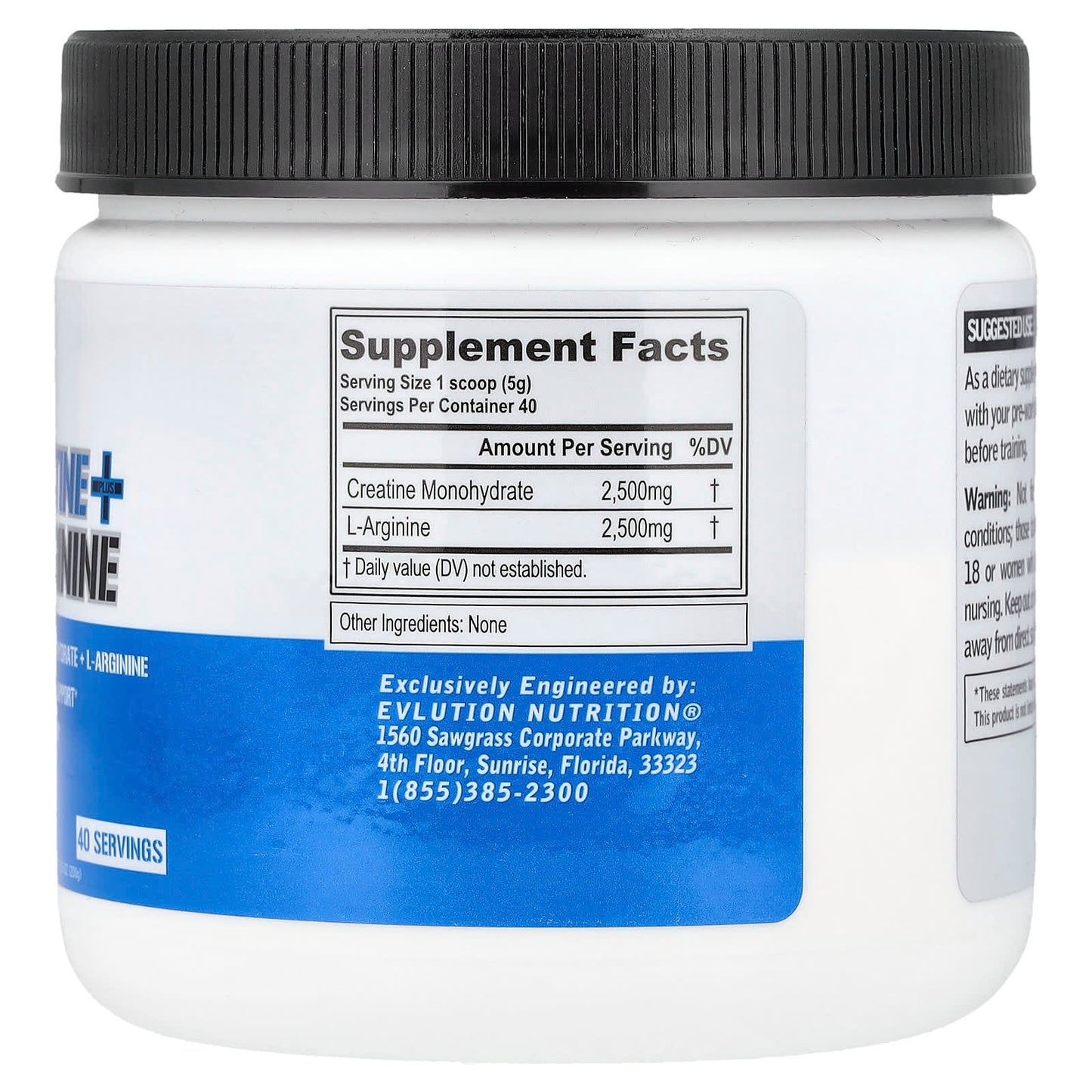 EVLution Creatine + L-Arginine Supplement for Muscle Recovery & Growth - Image 2