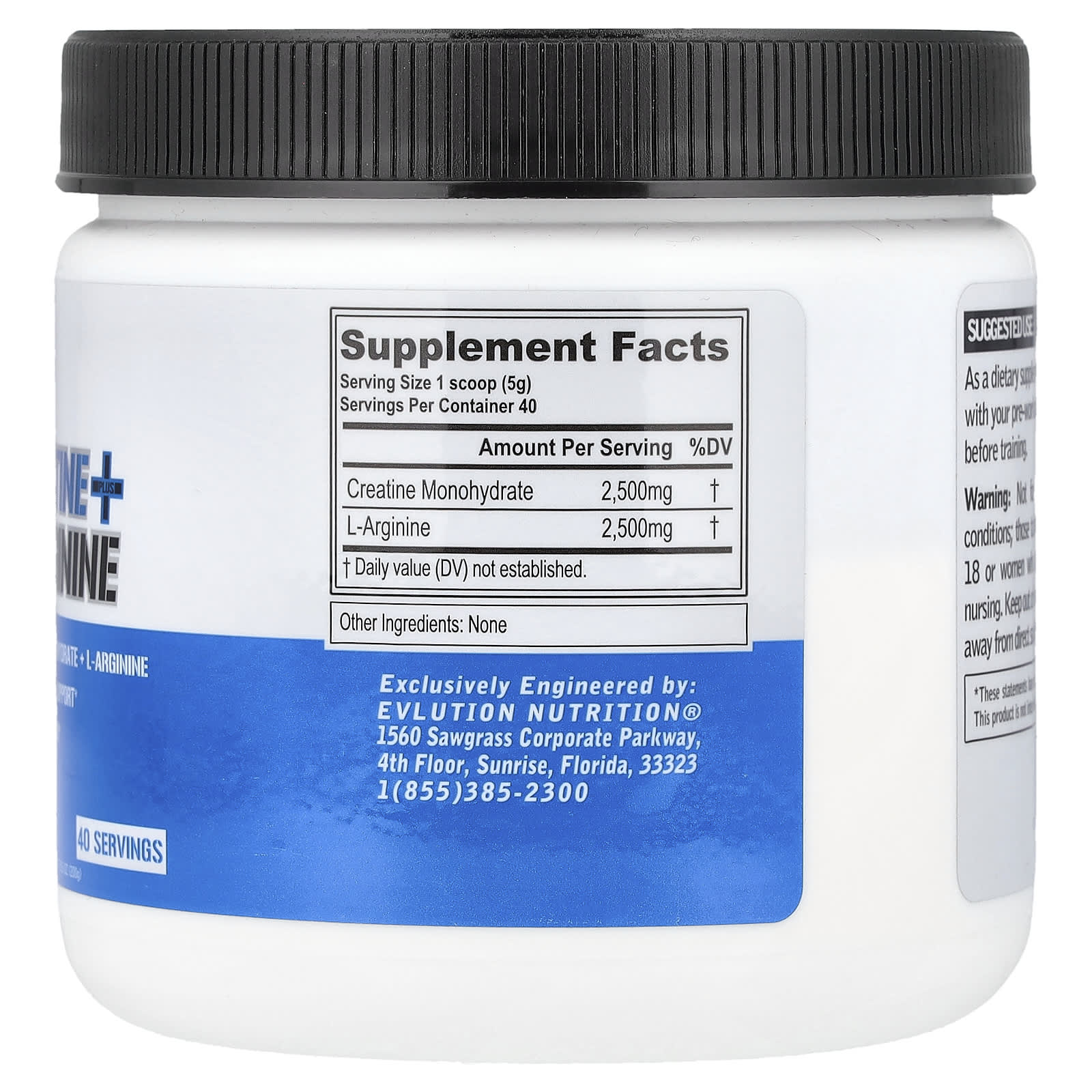 EVLution Creatine + L-Arginine Supplement for Muscle Recovery & Growth - Image 2