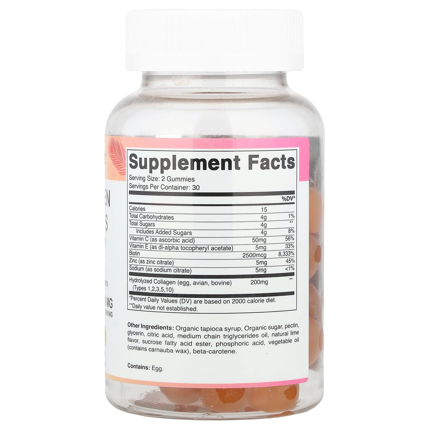 Vitamatic, Collagen Gummies With Biotin & Zinc, Tropical, 60 Gummies - Image 2