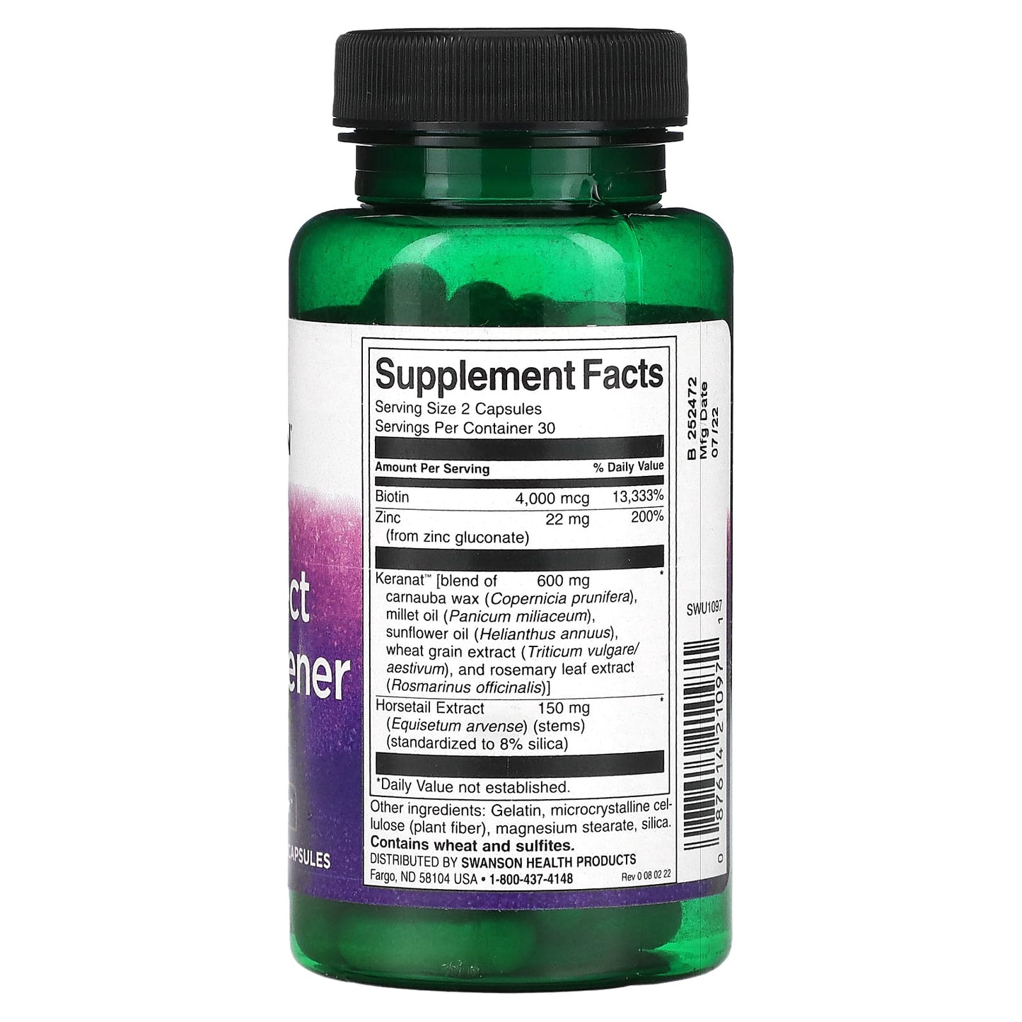 Swanson, Full Effect Hair Thickener, 60 Capsules - Image 2