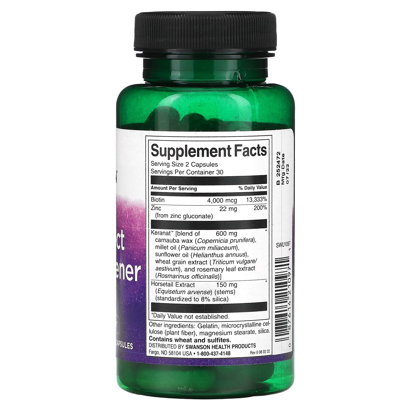 Swanson, Full Effect Hair Thickener, 60 Capsules - Image 2