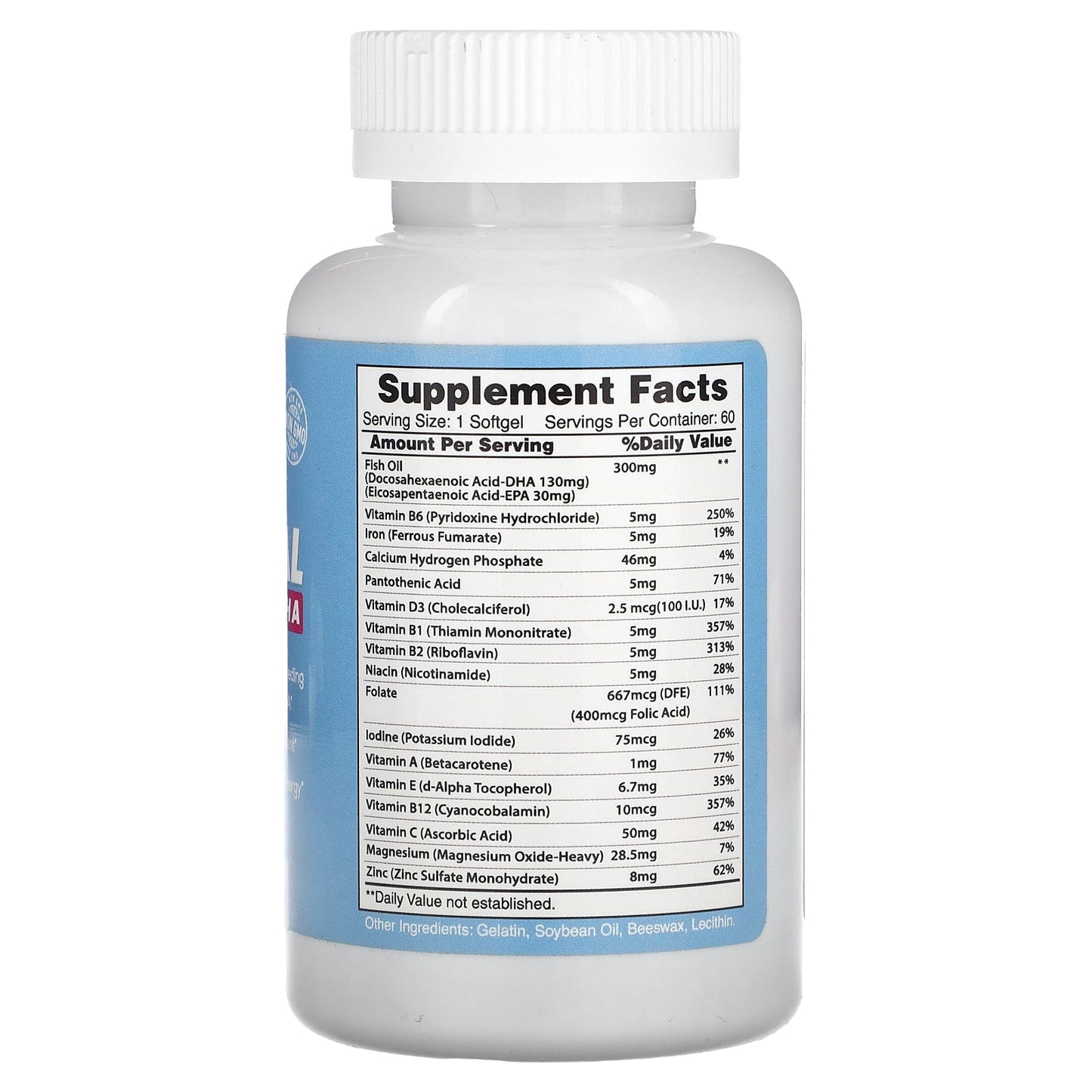 Secrets of Tea, Vidalocity, Prenatal Vitamin With DHA, 60 Softgels - Image 2