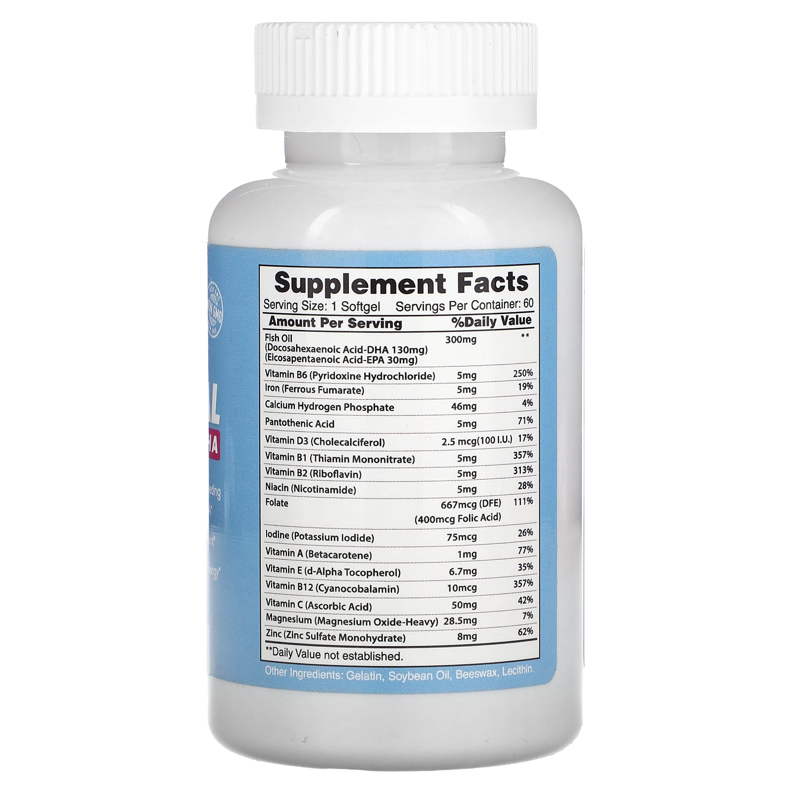 Secrets of Tea, Vidalocity, Prenatal Vitamin With DHA, 60 Softgels - Image 2