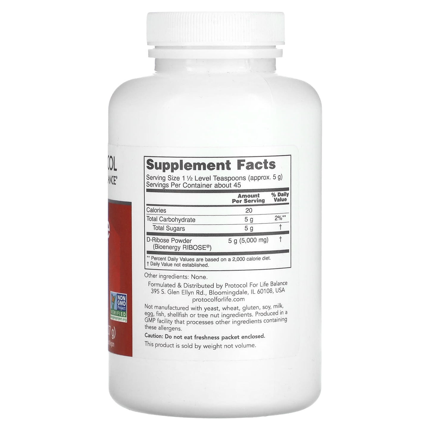 Protocol for Life Balance, D-Ribose Powder, 8 oz (227 g) - Image 2