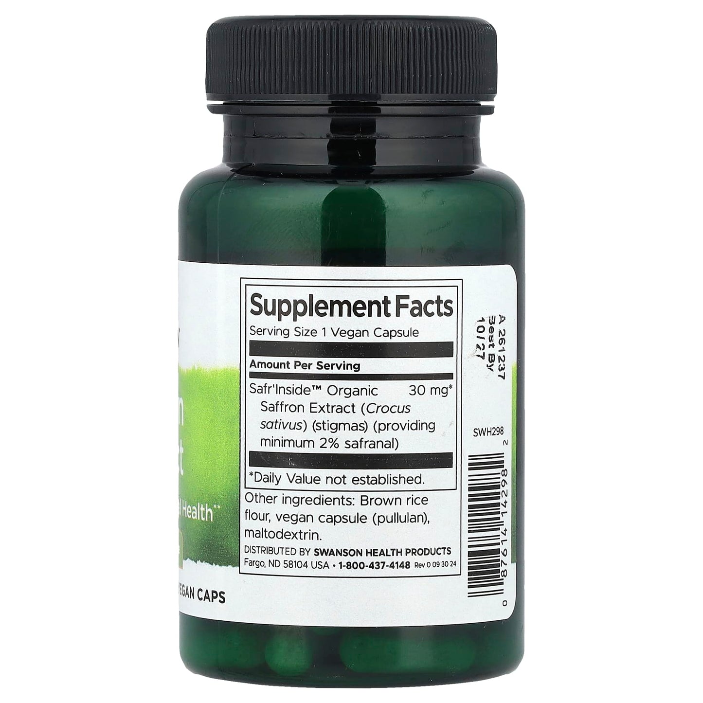 Swanson, Saffron Extract, 30 mg, 60 Vegan Caps - Image 2