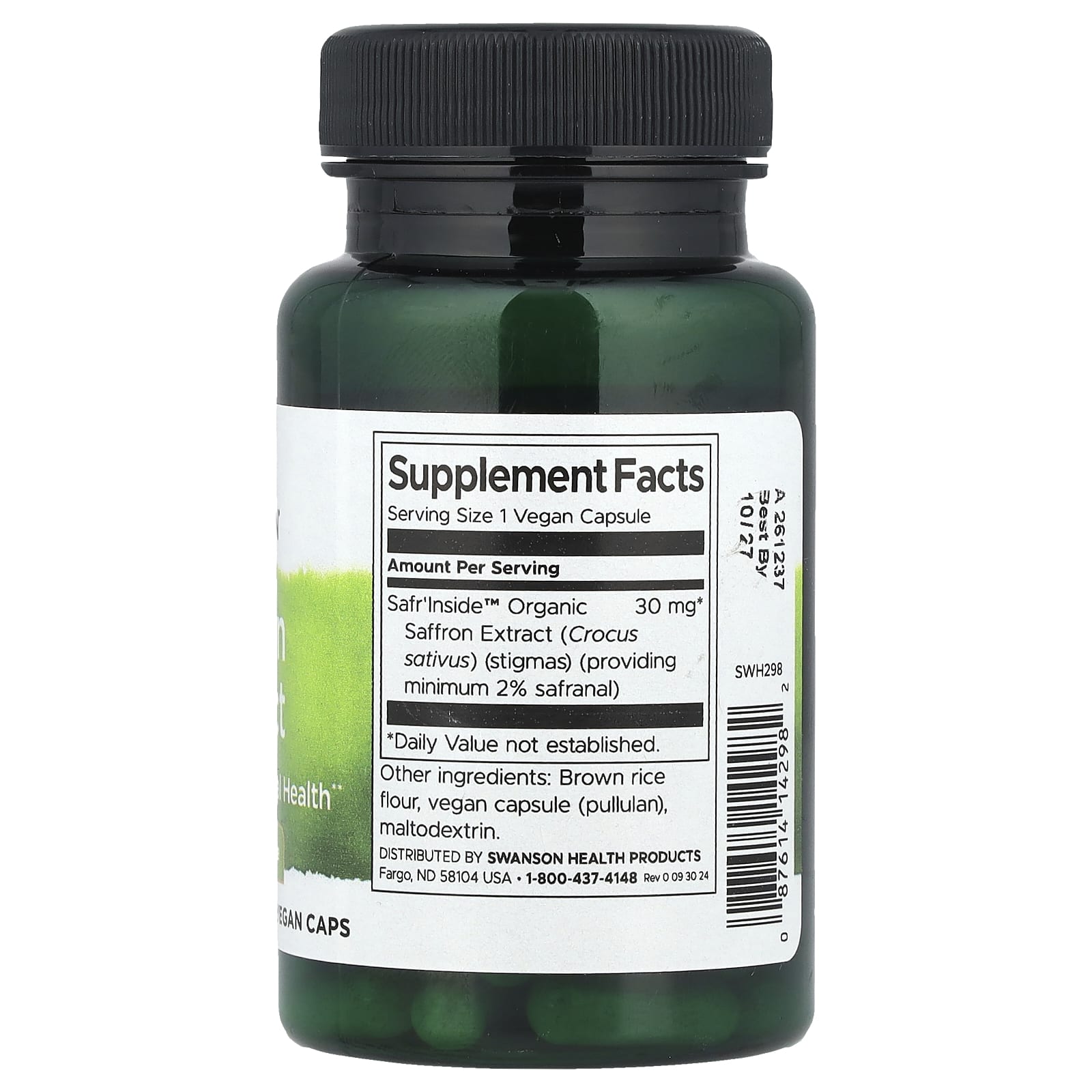 Swanson, Saffron Extract, 30 mg, 60 Vegan Caps - Image 2