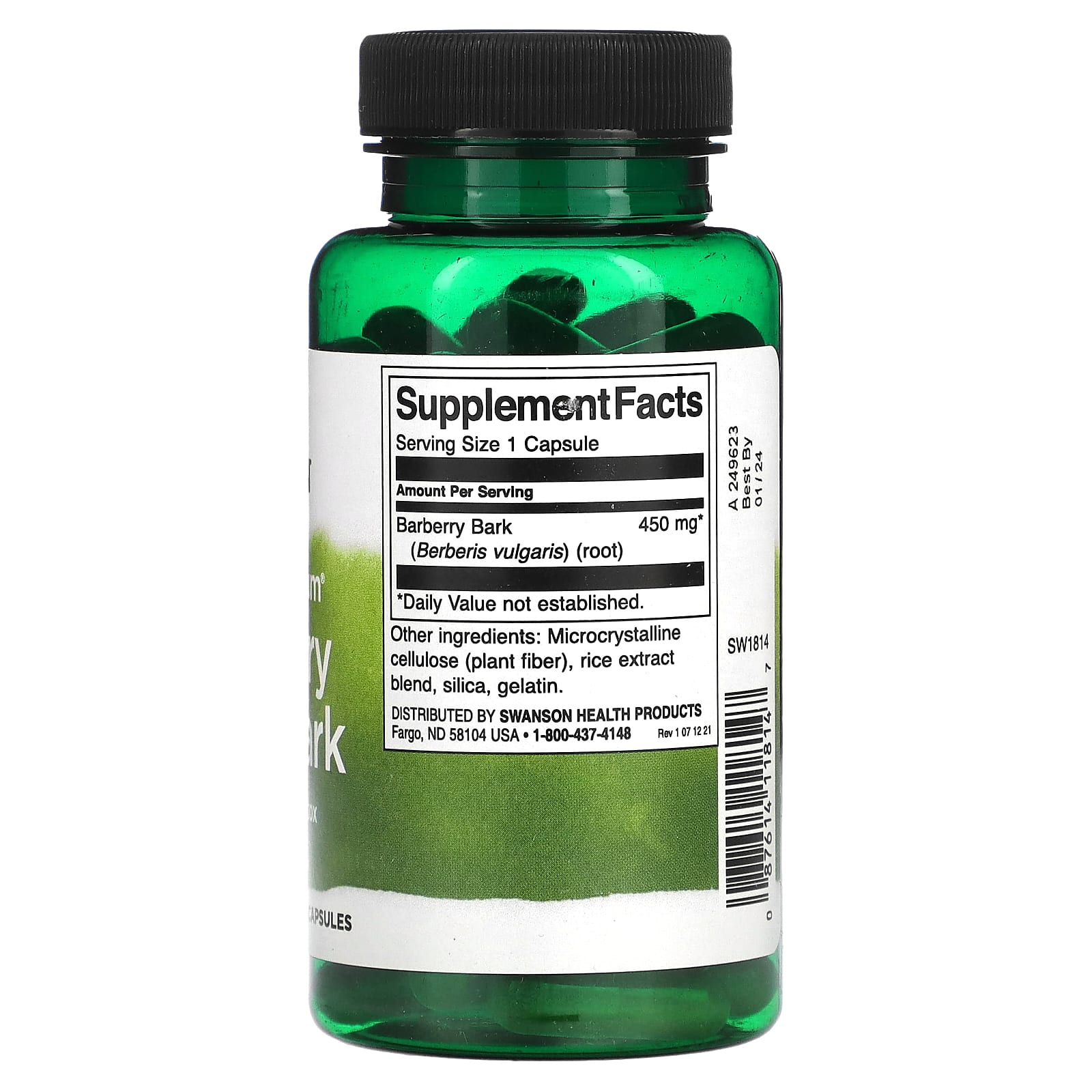 Swanson, Full Spectrum Barberry Root Bark, 450 mg, 60 Capsules - Image 2