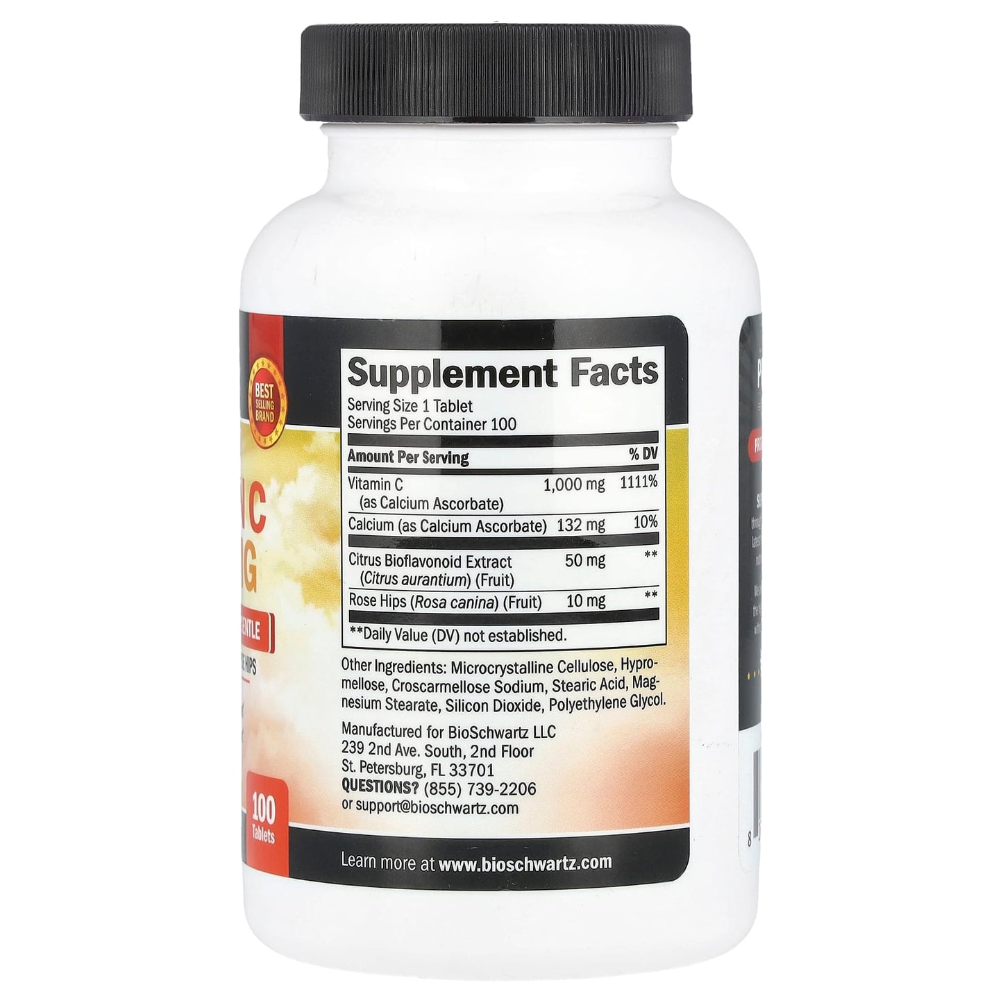 BioSchwartz Buffered Vitamin C 100 Tablets - Immune System Support - Image 2