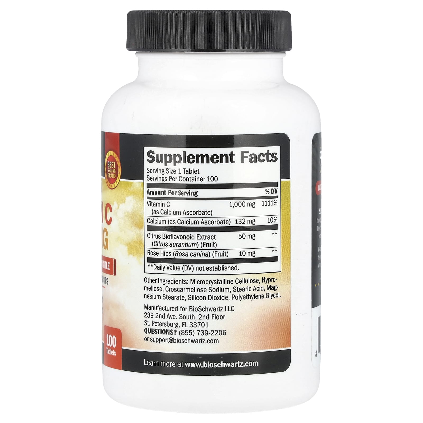 BioSchwartz Buffered Vitamin C 100 Tablets - Immune System Support - Image 2