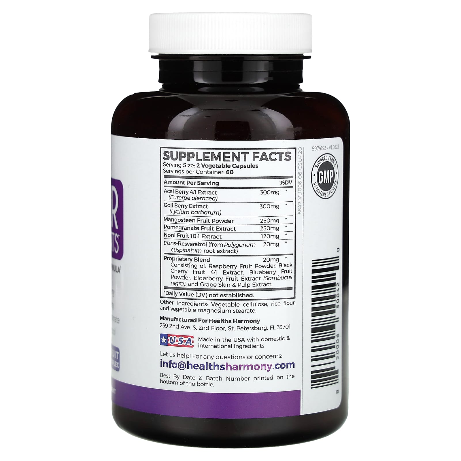 Super Antioxidants for Ultimate Health and Wellness - 120 Capsules - Image 2