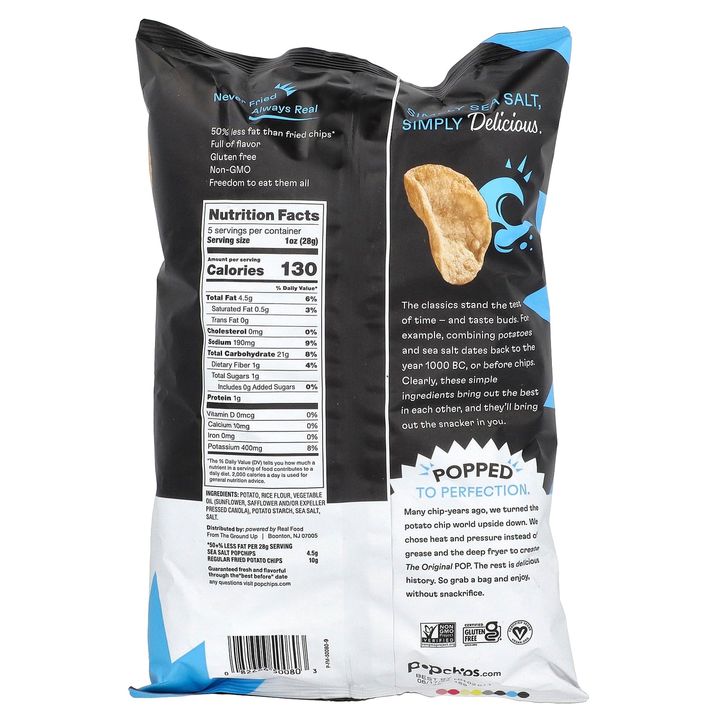 Popchips, Original, Sea Salt, 5 oz (142 g) - Image 2
