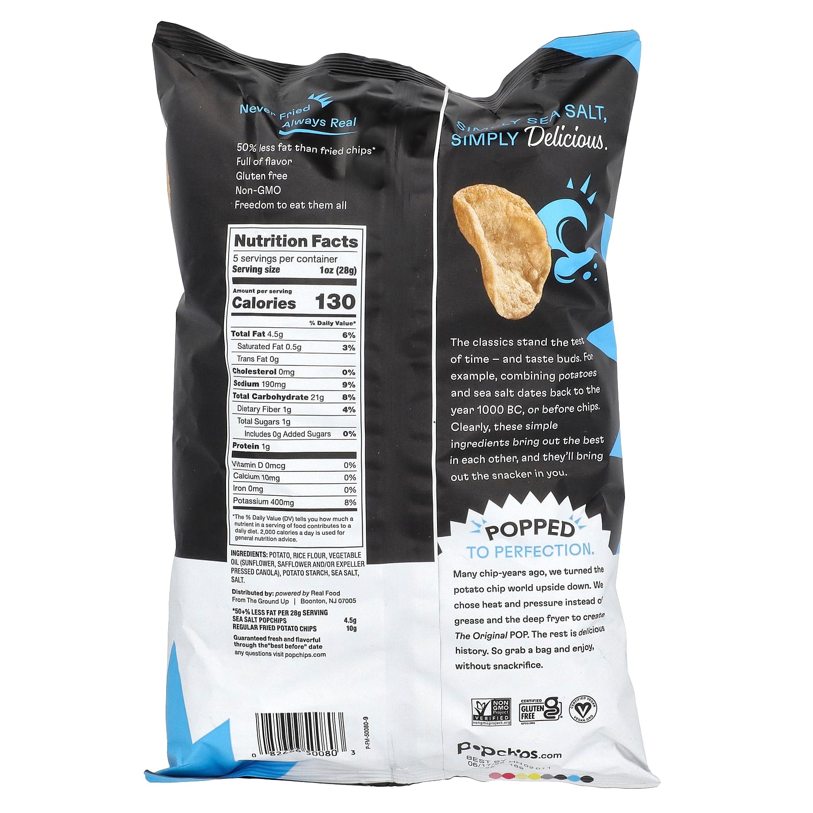 Popchips, Original, Sea Salt, 5 oz (142 g) - Image 2