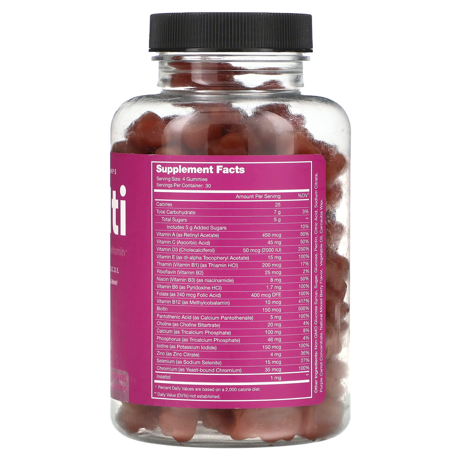 NutraChamps, Multi, Perfect Women's Multivitamin, Raspberry , 120 Vitamin Gummies - Image 2