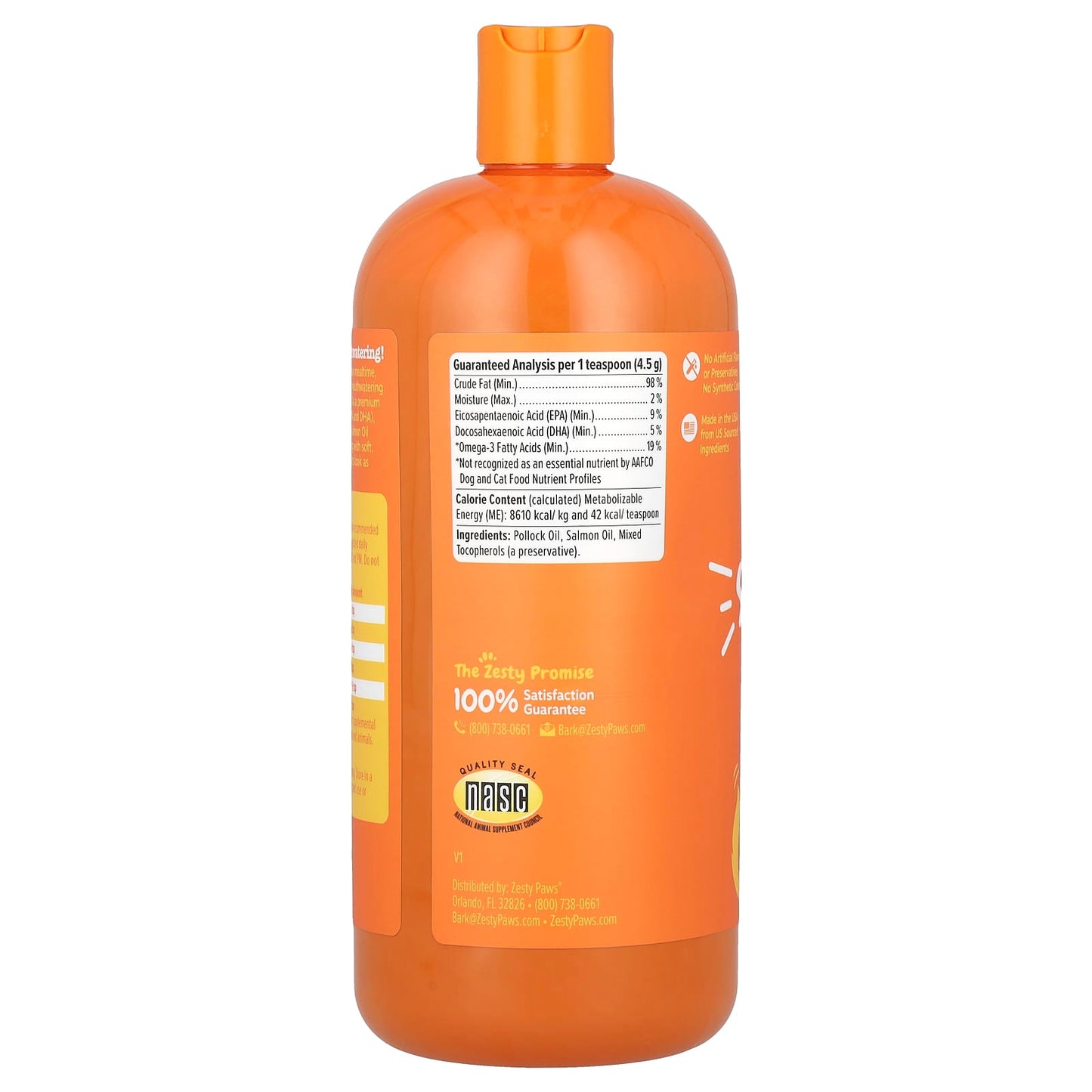 Zesty Paws, Wild Alaskan Salmon Oil Formula, For Dogs & Cats, All Ages, 32 fl oz (946 ml) - Image 2