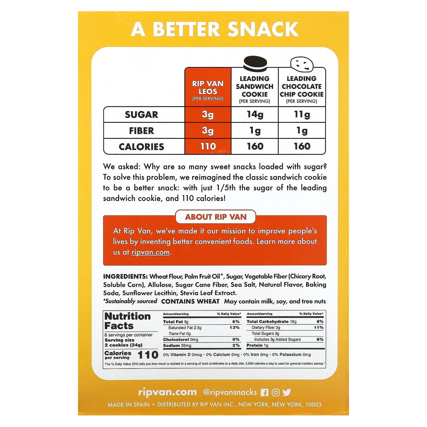 Rip Van Wafels, Leos, Golden Vanilla, 4 Packs, 1.69 oz (48 g) Each - Image 2