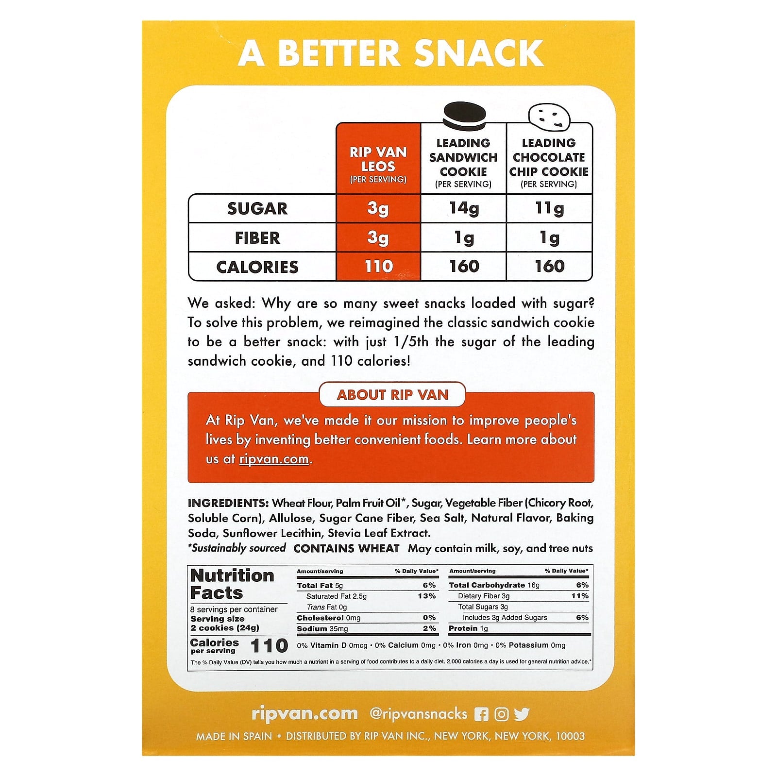 Rip Van Wafels, Leos, Golden Vanilla, 4 Packs, 1.69 oz (48 g) Each - Image 2