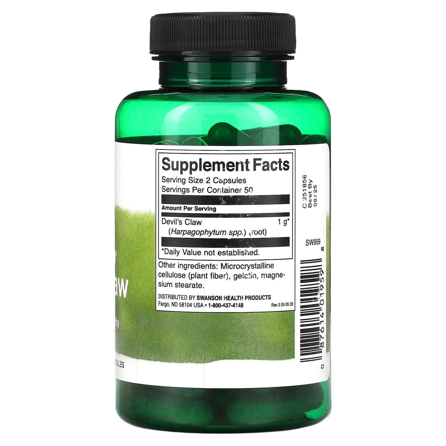 Swanson, Full Spectrum Devil's Claw, 500 mg, 100 Capsules - Image 2