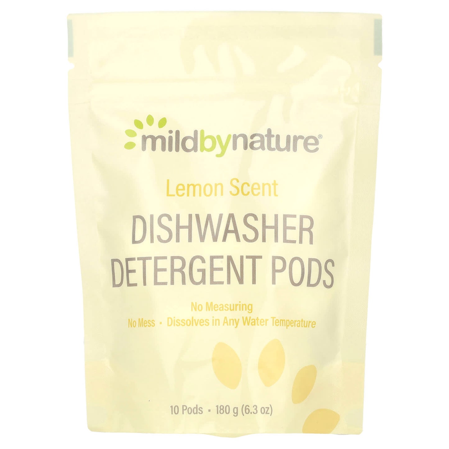 Eco-Friendly Dishwashing Detergent Pods - Lemon Scent, 10 Loads, 6.3 oz - Image 1