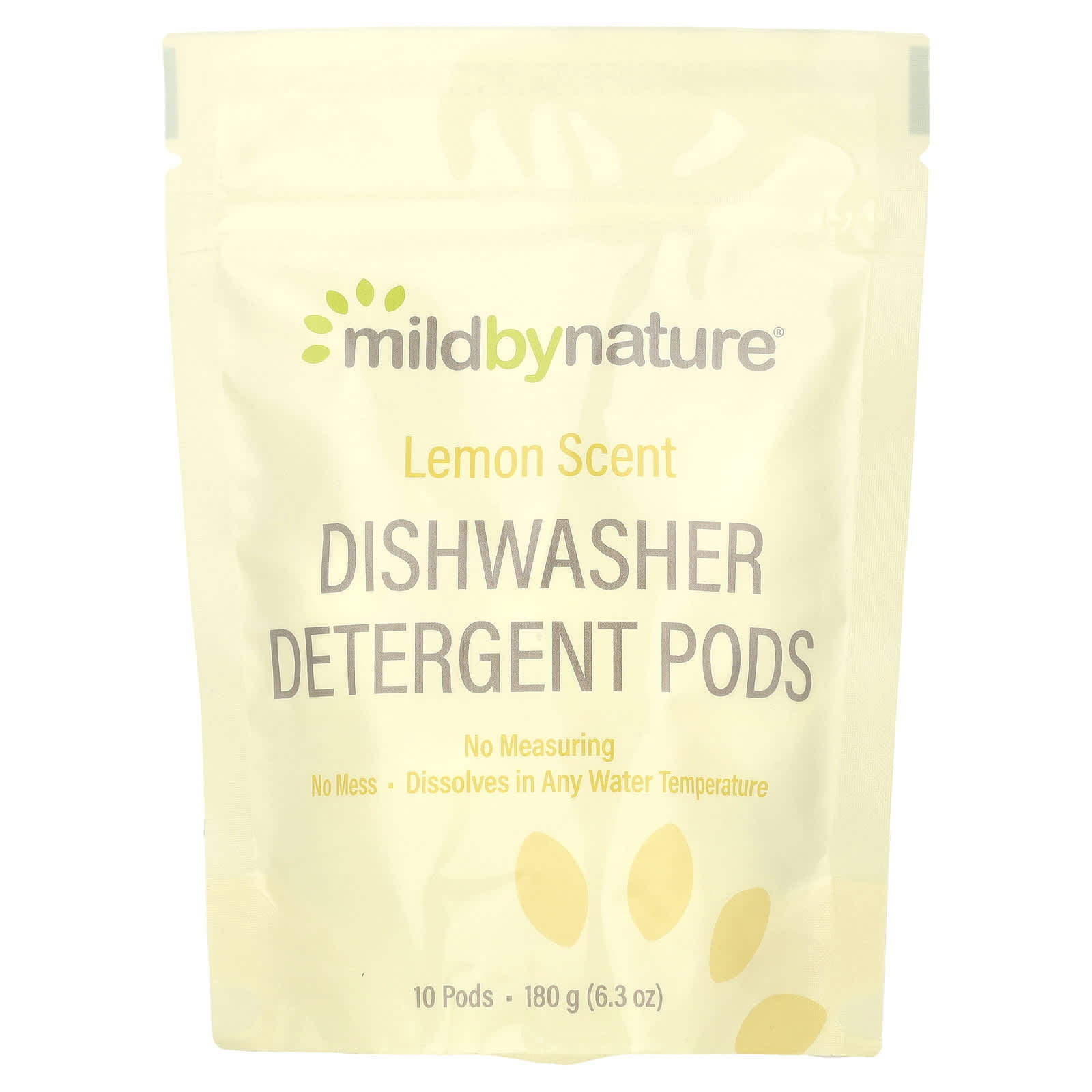 Eco-Friendly Dishwashing Detergent Pods - Lemon Scent, 10 Loads, 6.3 oz - Image 1