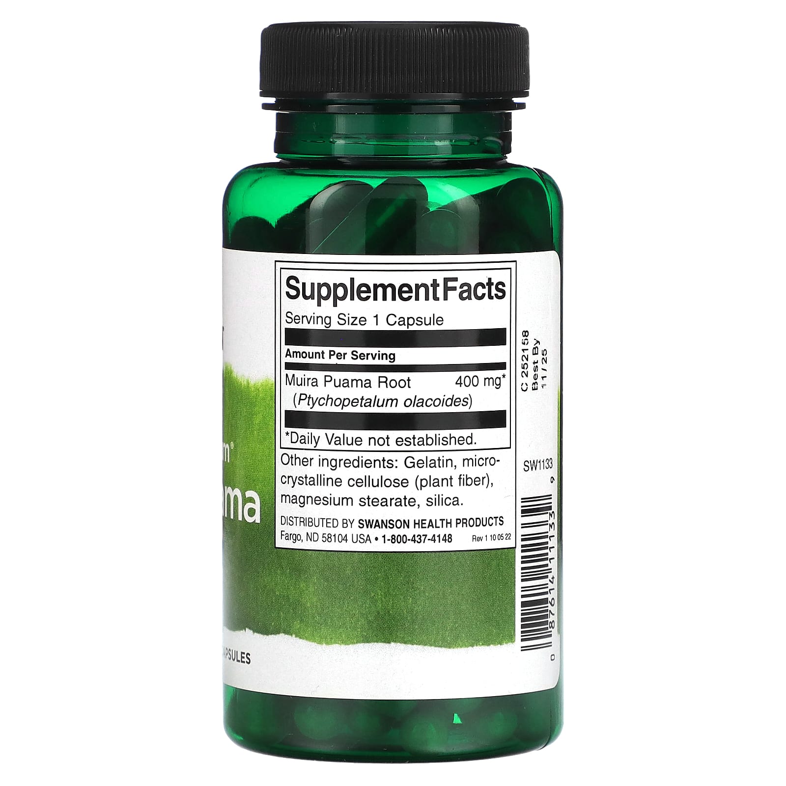 Swanson, Full Spectrum, Muira Puama, 400 mg, 90 Capsules - Image 2