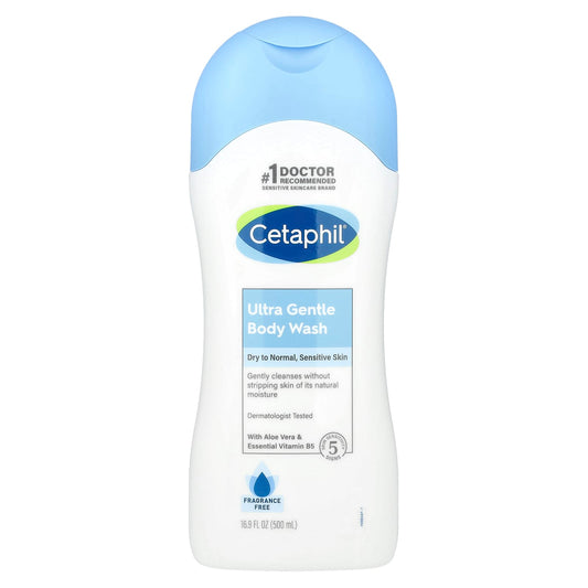 Cetaphil Ultra Gentle Fragrance-Free Body Wash for Sensitive Skin 16.9 oz - Image 1