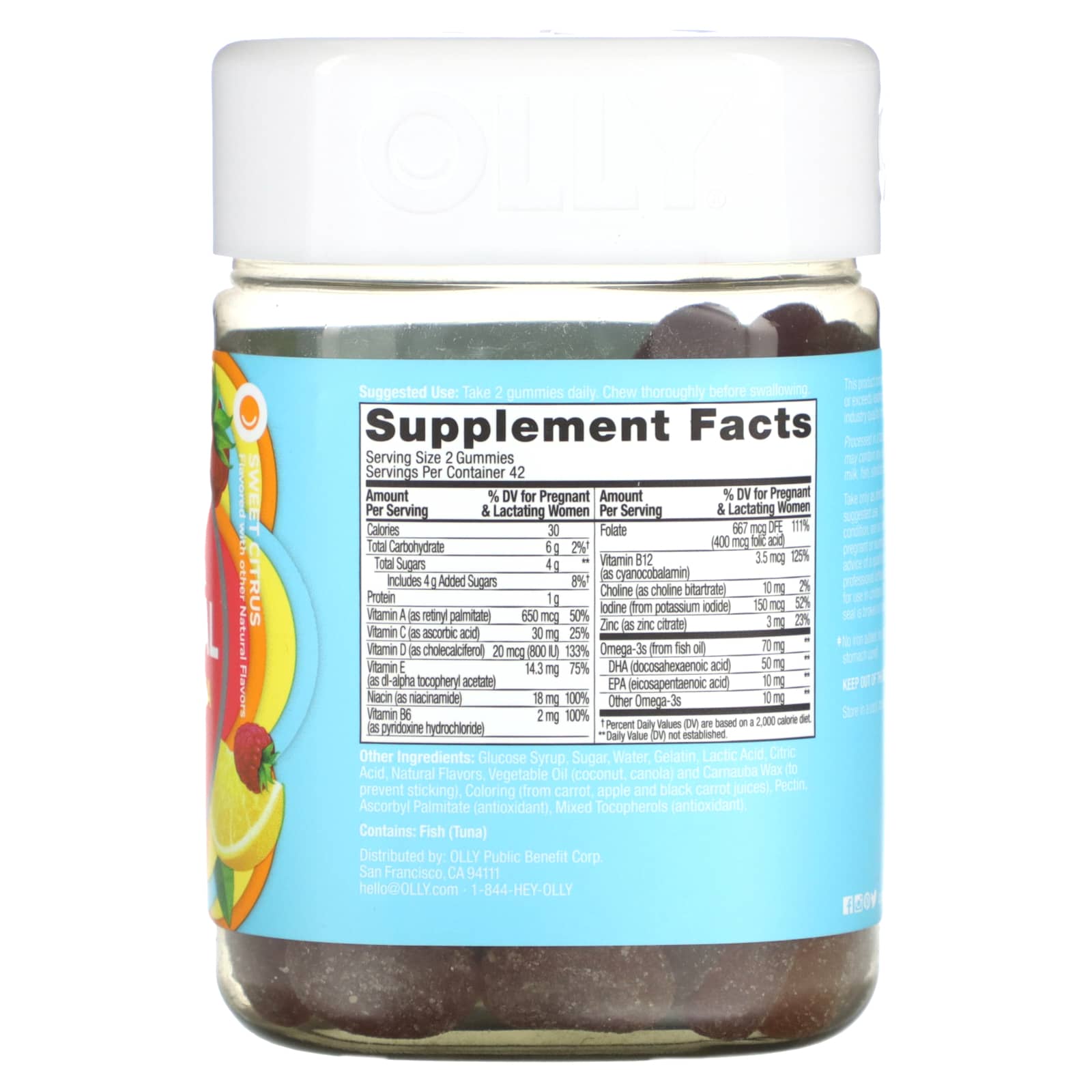 OLLY, The Essential Prenatal, Sweet Citrus, 84 Gummies - Image 2