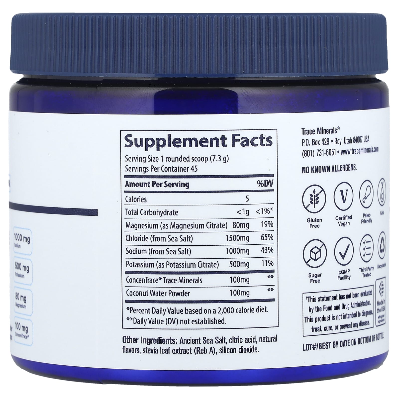 Trace, ZEROLyte Powder, Salty Watermelon, 11.5 oz (328 g)
