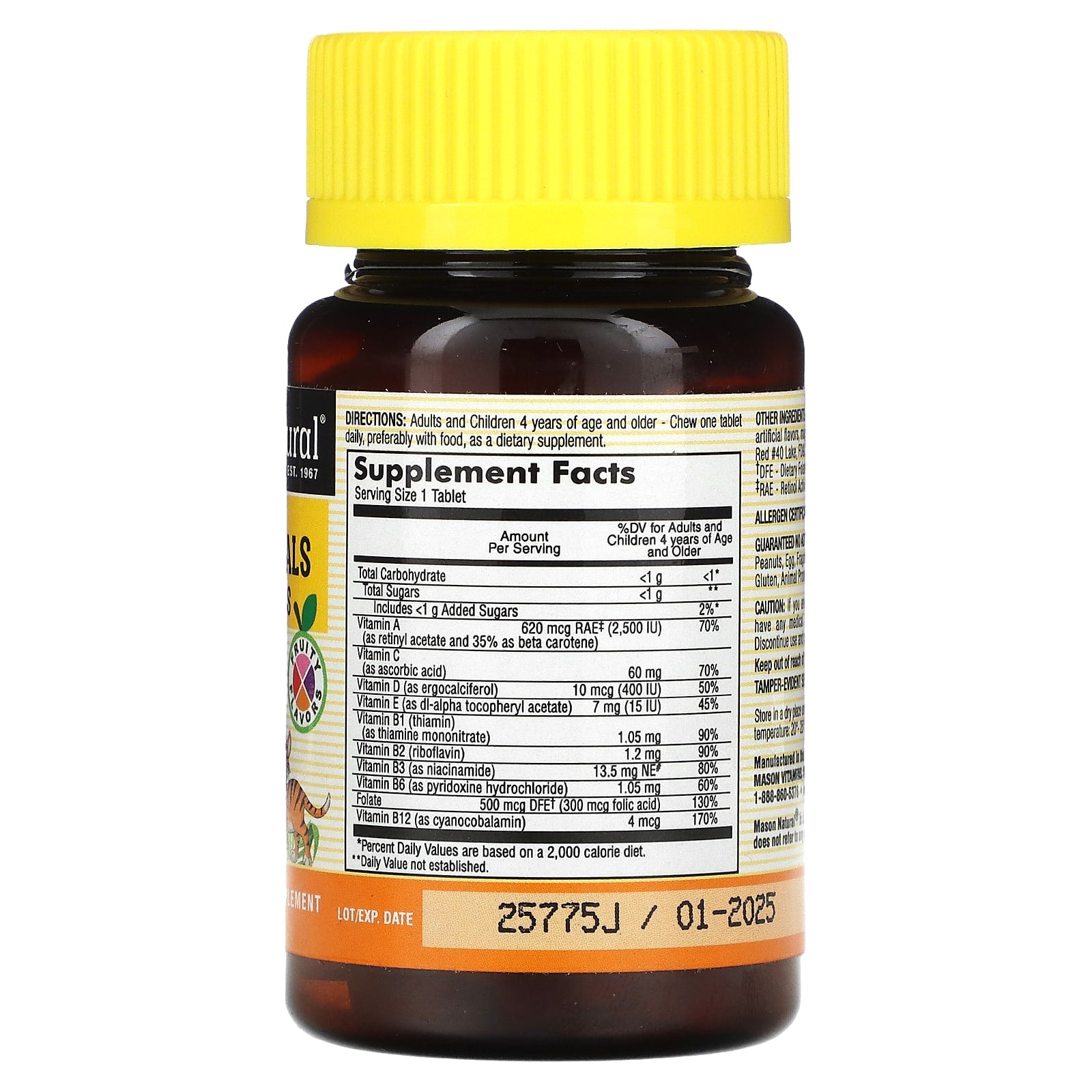 Mason Natural, Little Animals Multivitamins, Fruity, 60 Chewables - Image 2