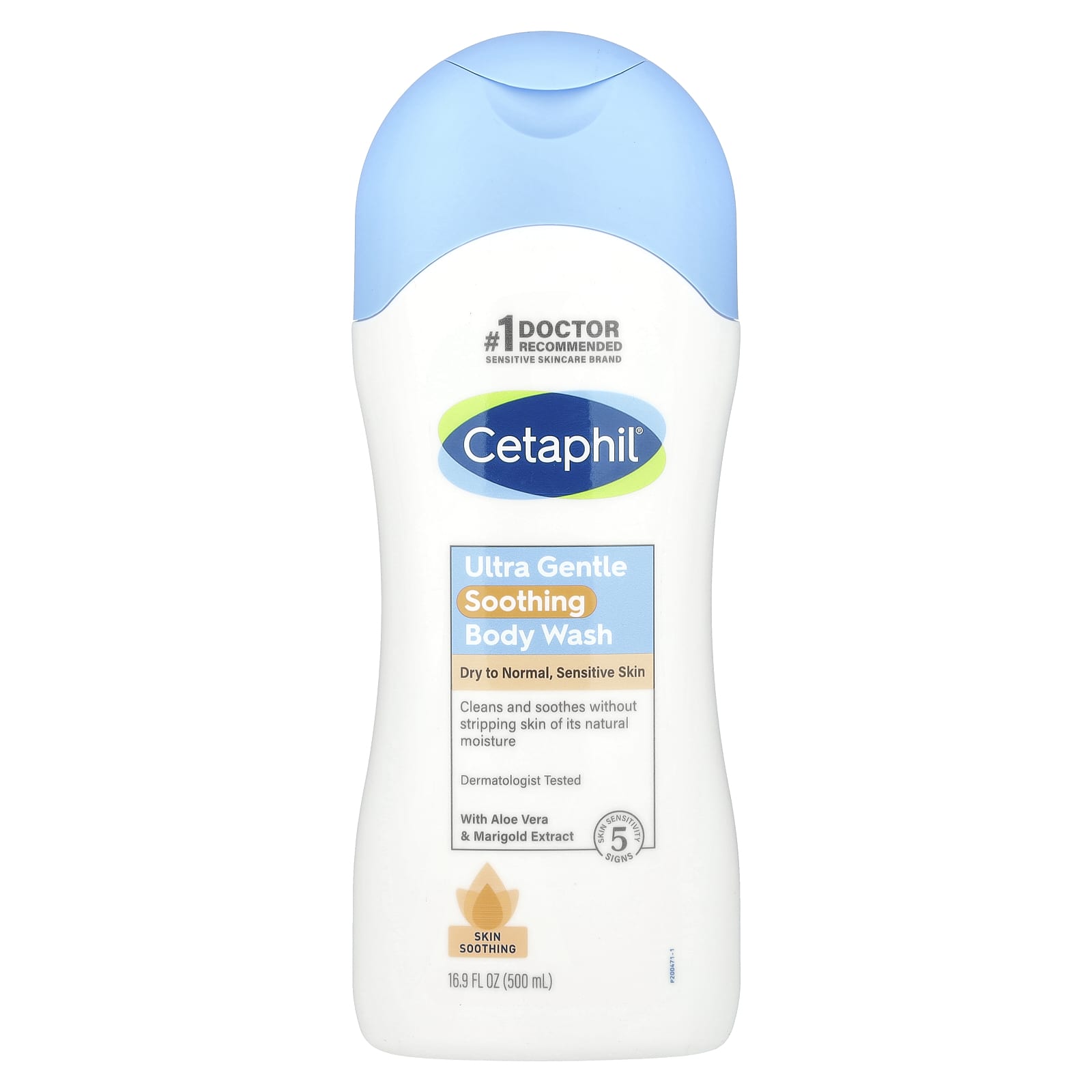 Cetaphil Ultra Gentle Body Wash for Sensitive Skin, 16.9 fl oz - Image 1