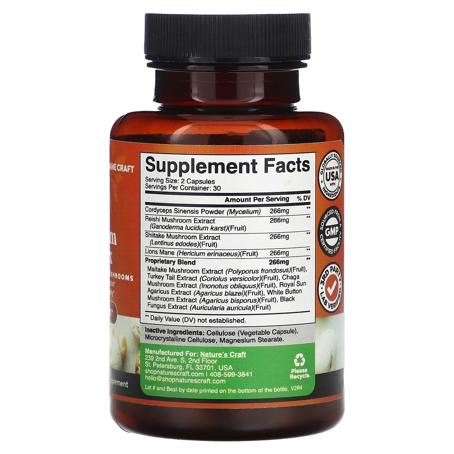 Nature's Craft, Mushroom Complex, 60 Capsules - Image 2