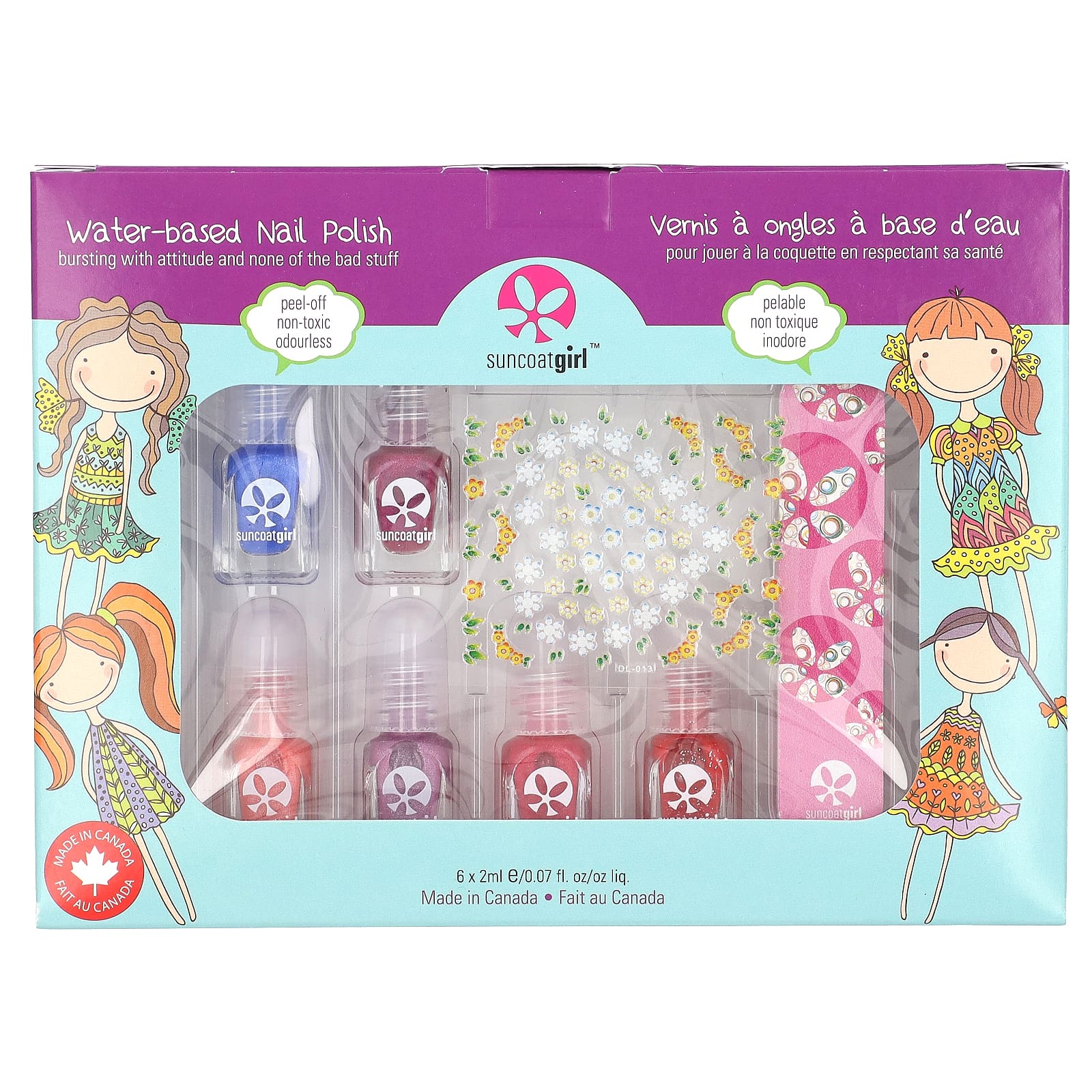 SuncoatGirl, Water-Based Nail Polish, Mini Mani Kit, 8 Piece Kit - Image 2