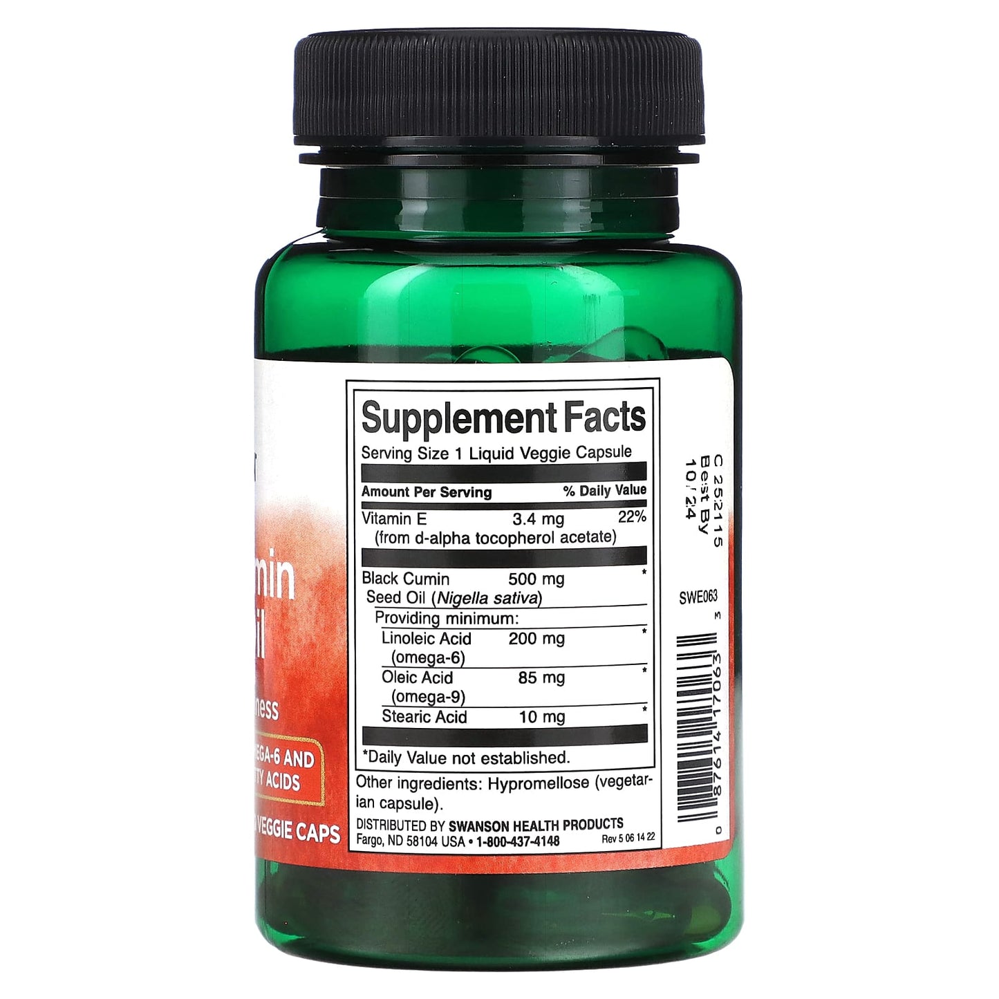 Swanson, Black Cumin Seed Oil, 500 mg, 60 Liq Veggie Caps - Image 2