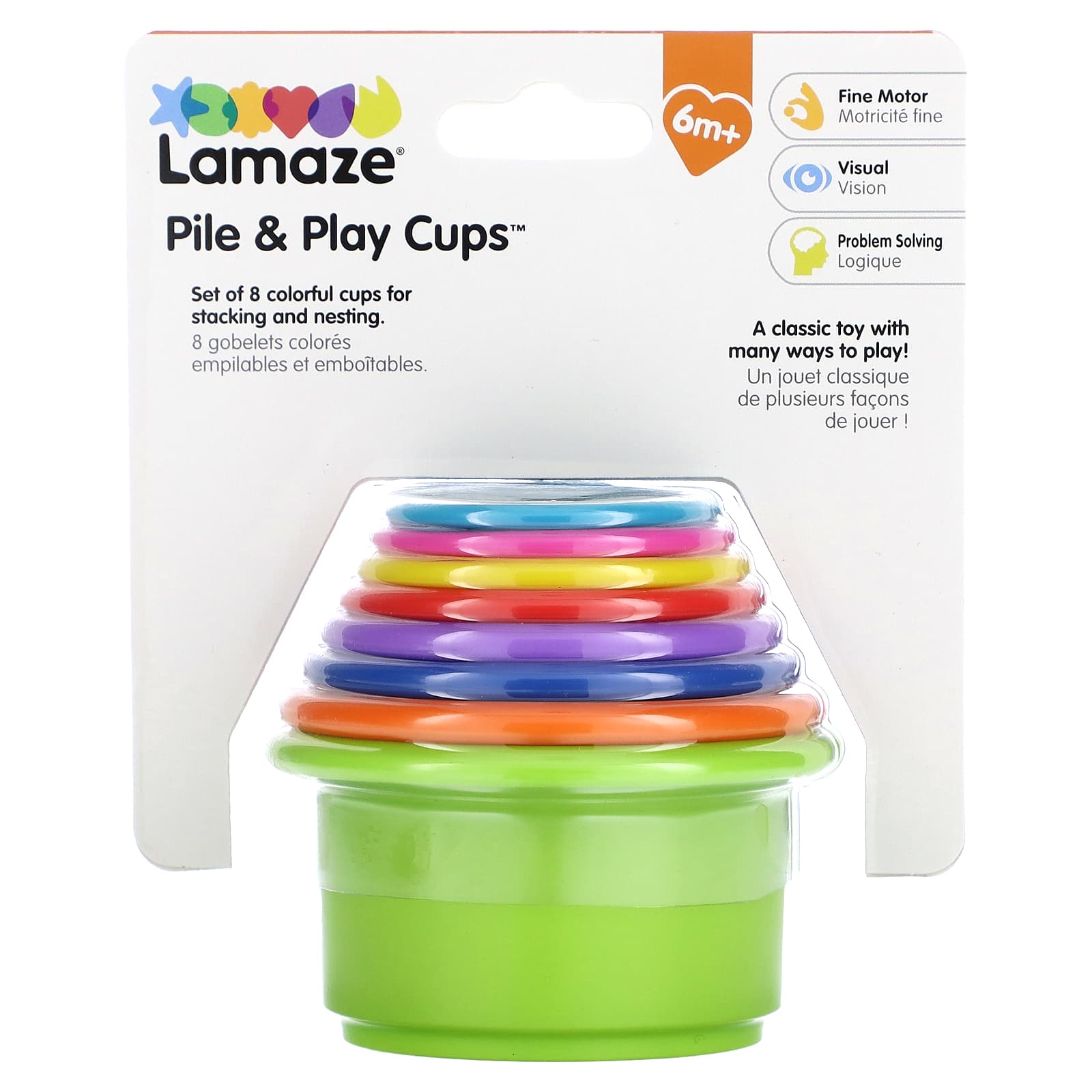 Lamaze, Pile & Play Cups, 6 Months+, 8 Piece Set - Image 1