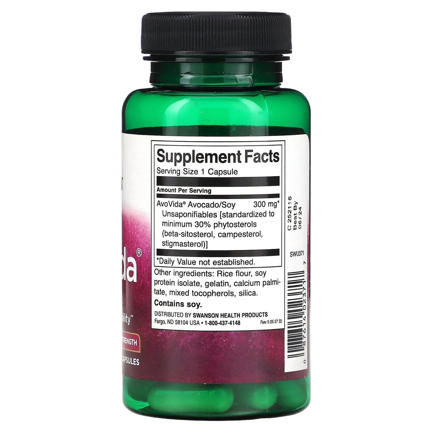 Swanson, AvoVida, Maximum Strength, 300 mg, 60 Capsules - Image 2