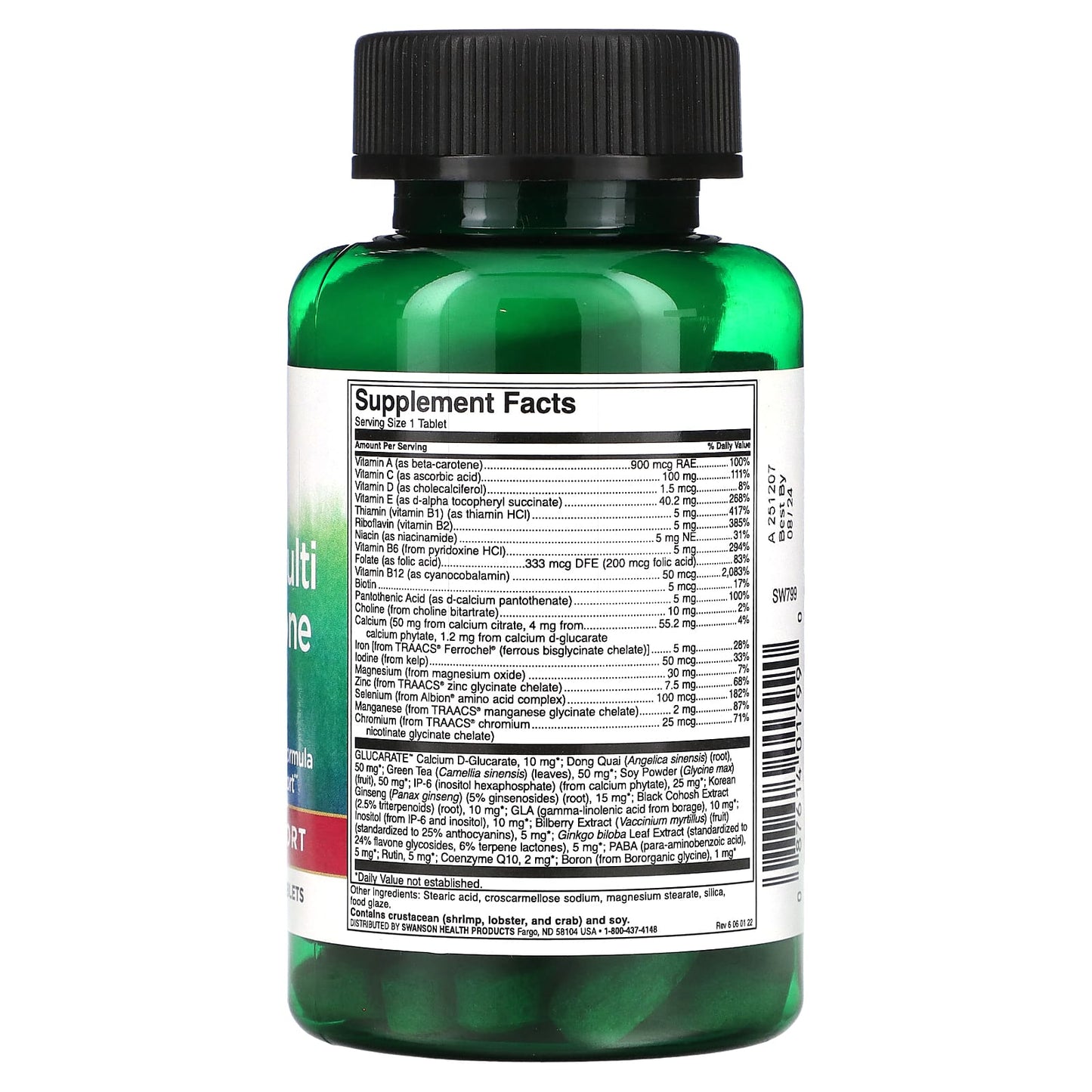 Swanson, Women's Multi Plus Hormone Support, 90 Tablets - Image 2