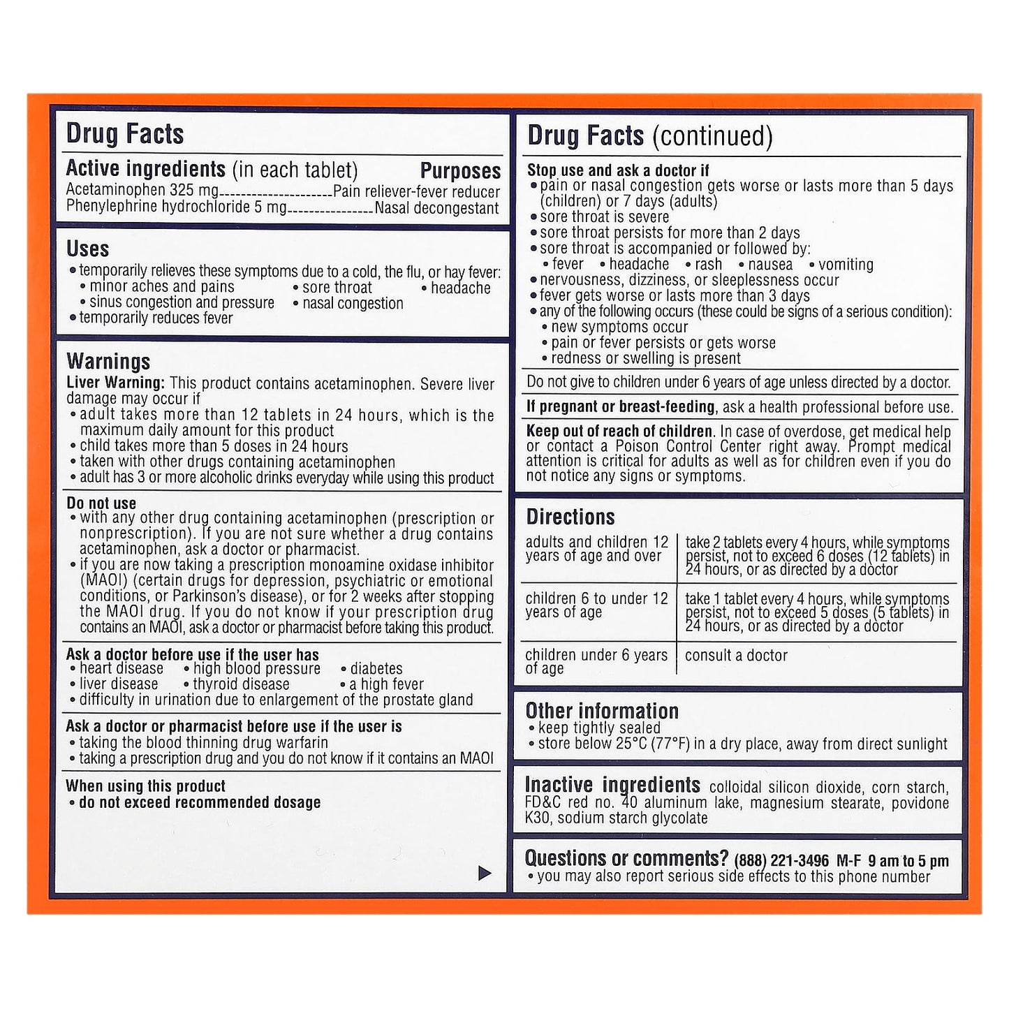 Fortune Pharm Coltalin-ND Non-Drowsy Cold & Flu Relief 36 Tablets - Image 2