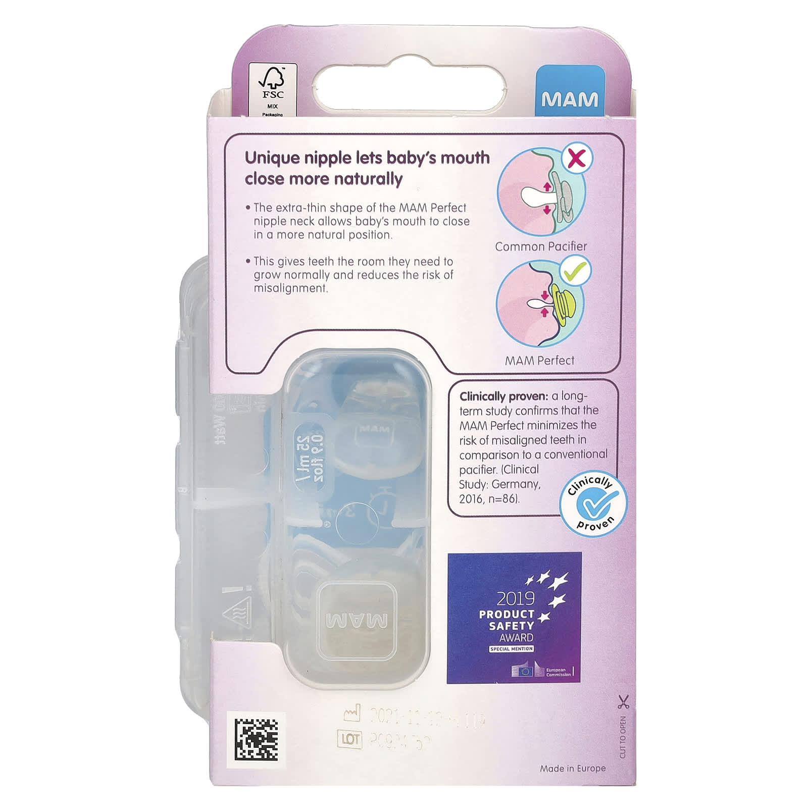 MAM, Perfect Pacifier, 0-3 Months, Boy, 2 Count - Image 2