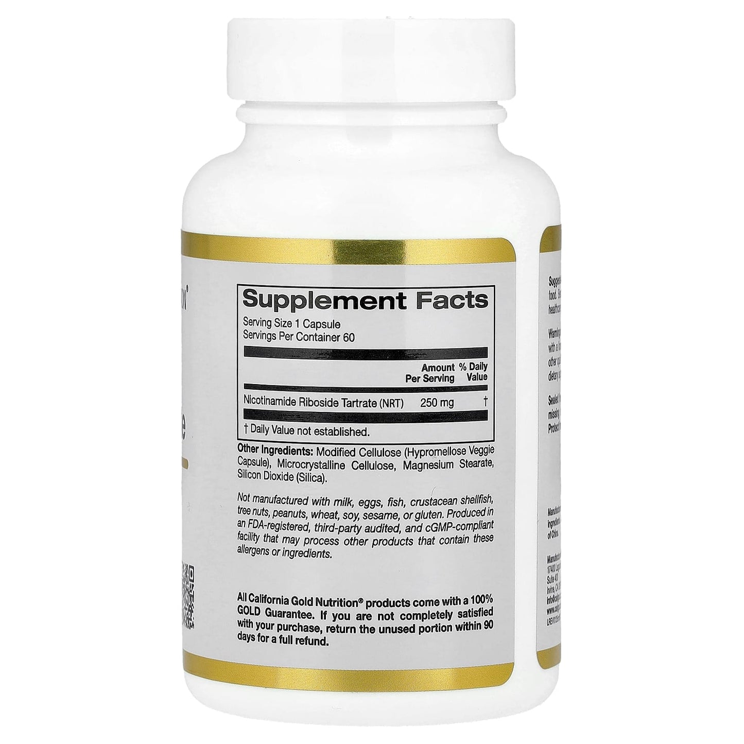 Boost Energy with California Gold Nutrition Nicotinamide Riboside Tartrate (NR) 250mg - Image 2