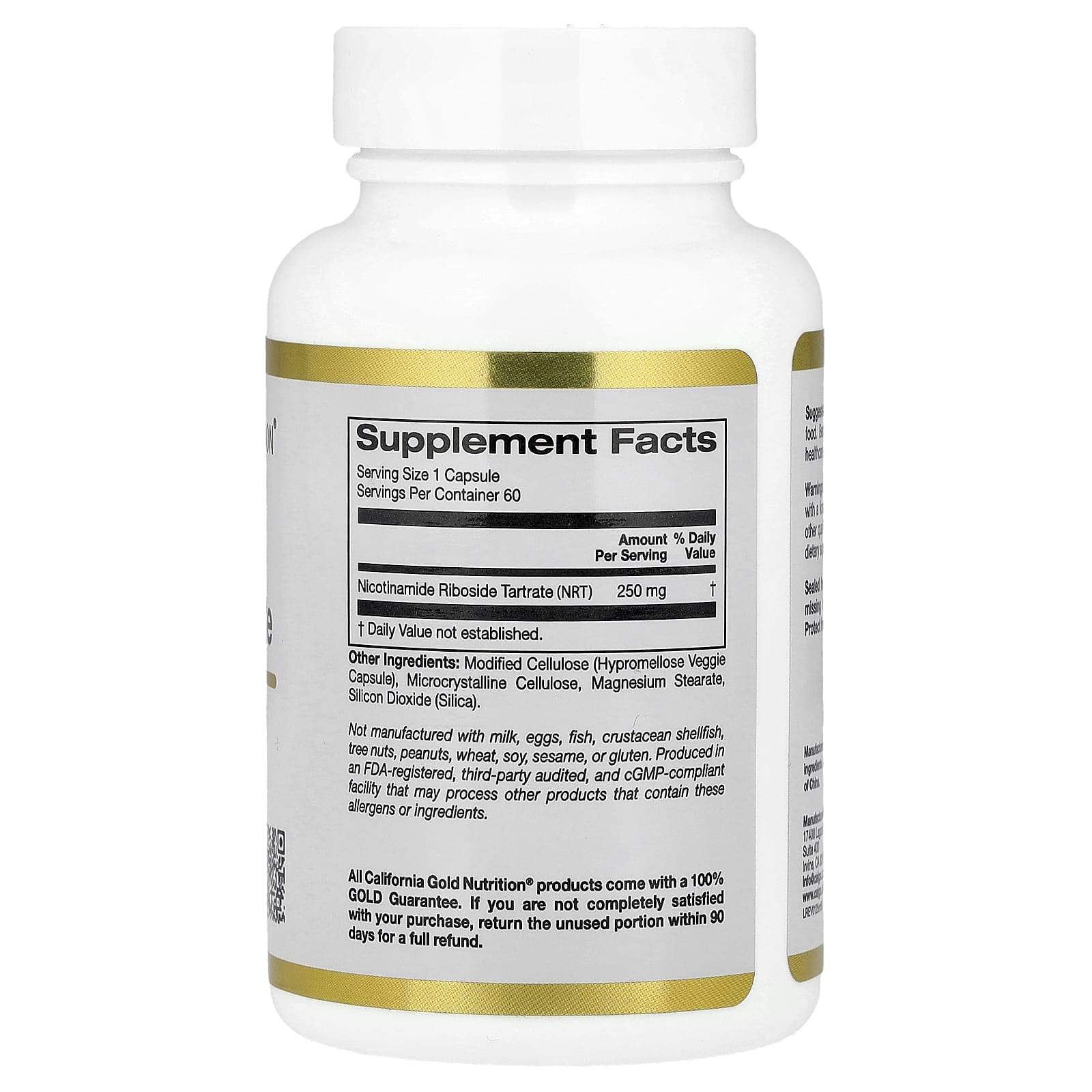 Boost Energy with California Gold Nutrition Nicotinamide Riboside Tartrate (NR) 250mg - Image 2