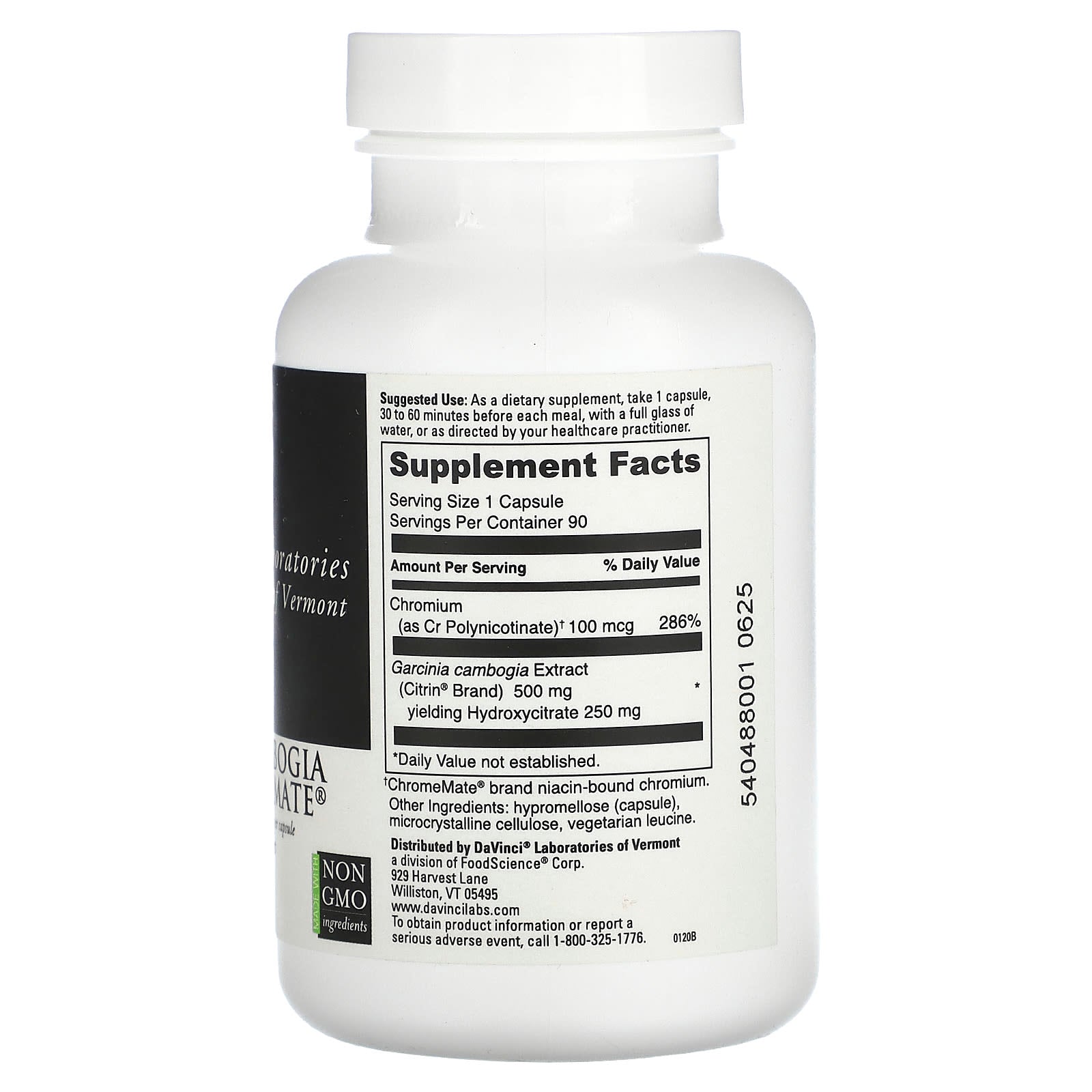 DaVinci Laboratories, Garcinia Cambogia With Chromeamte, 9 Capsules