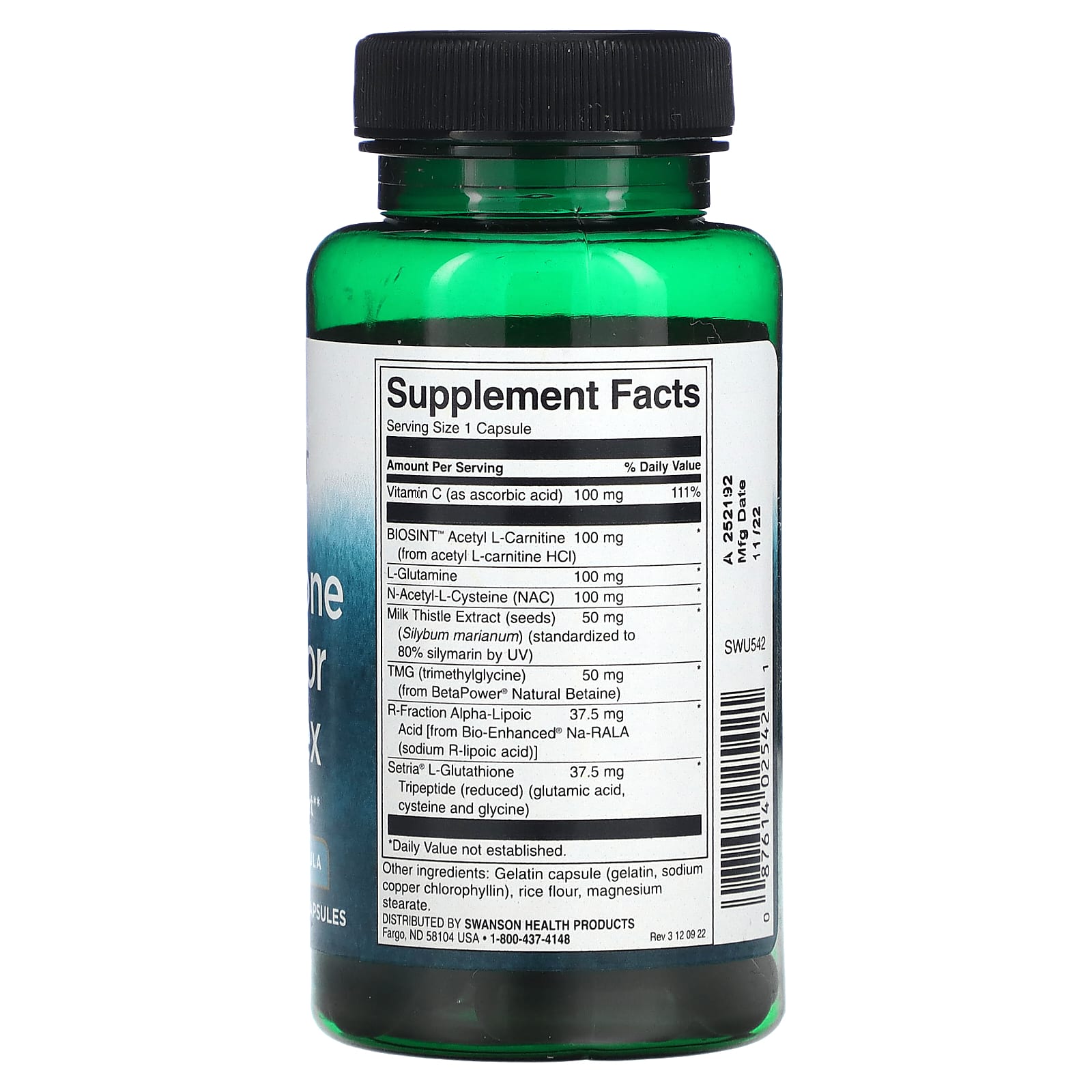 Swanson, Glutathione Precursor Complex, 60 Capsules - Image 2