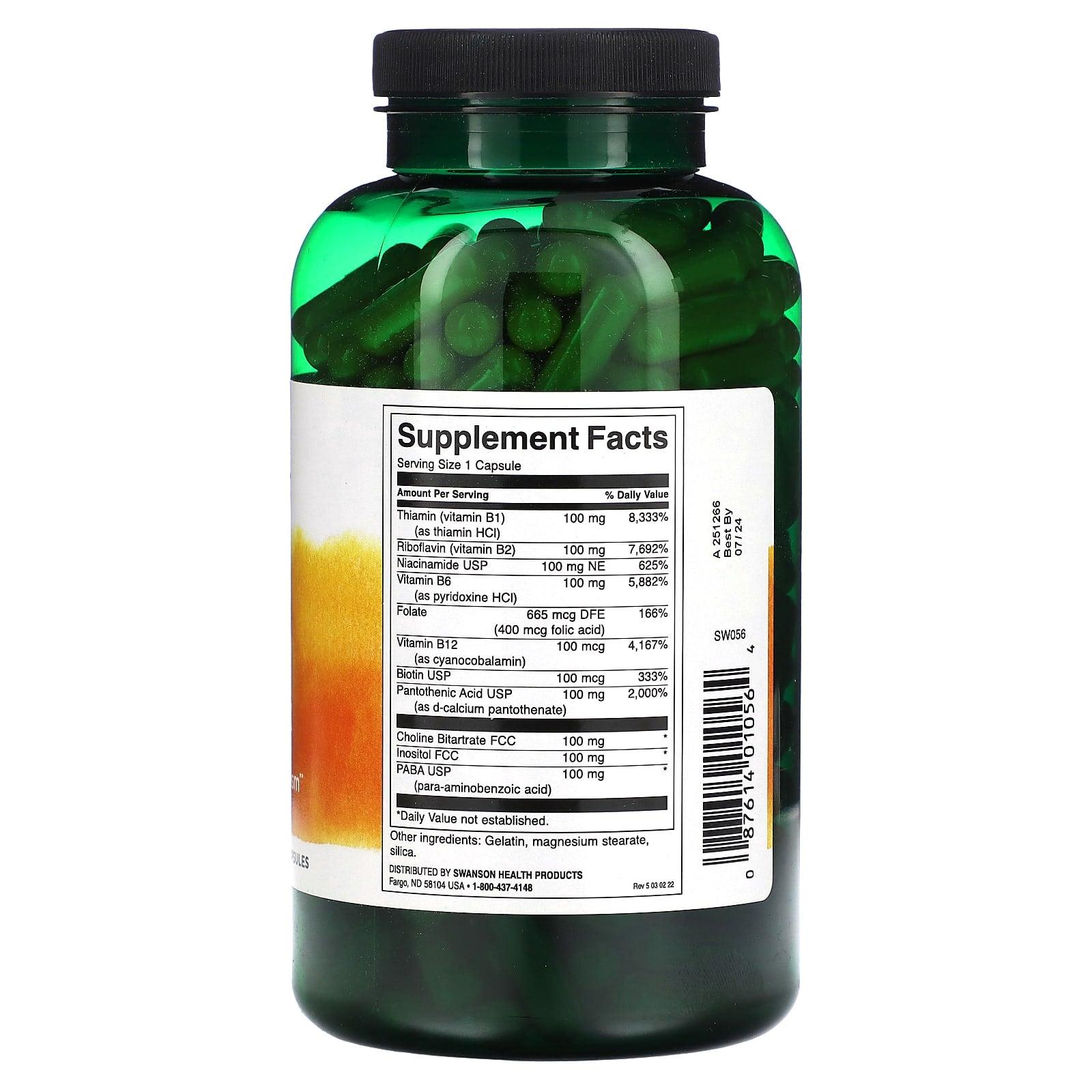 Swanson, Balance B-100 Complex, High Potency, 300 Capsules - Image 2