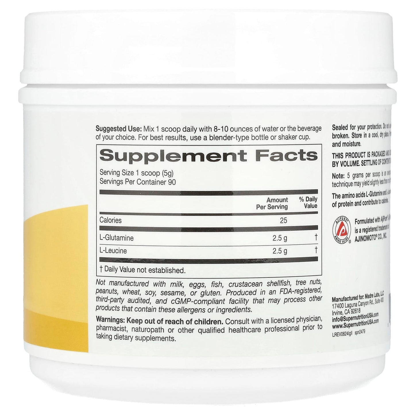 Support Muscle Recovery & Strength with L-Glutamine + L-Leucine - Image 2