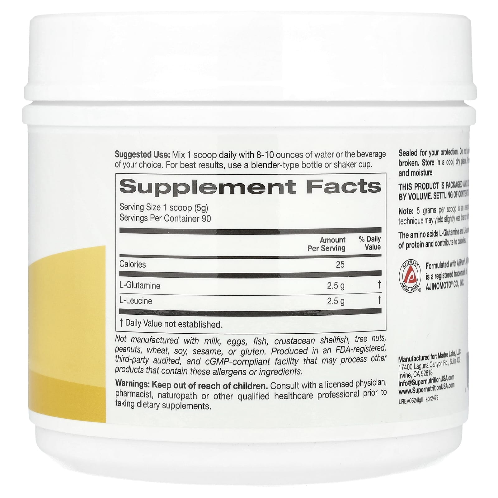 Support Muscle Recovery & Strength with L-Glutamine + L-Leucine - Image 2